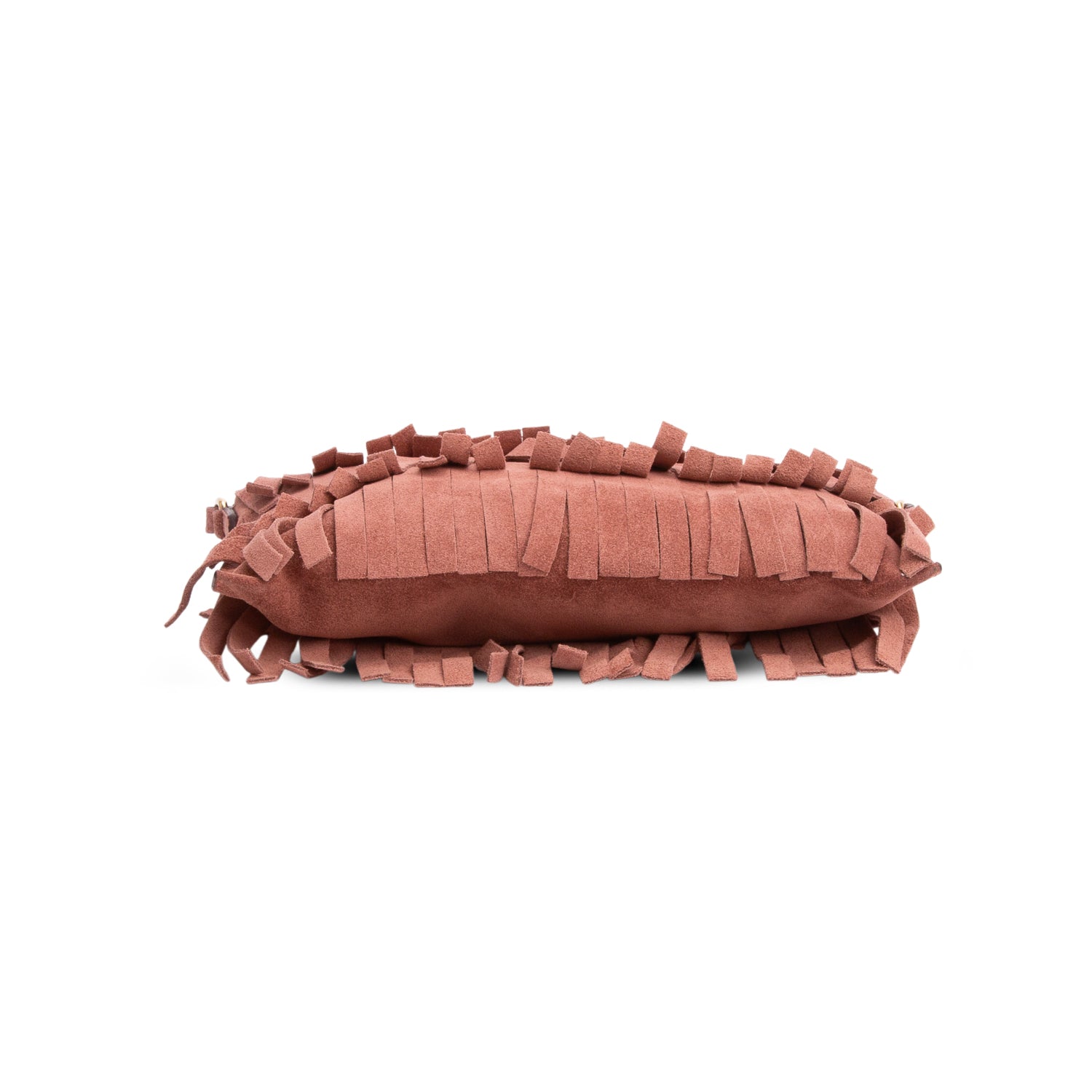 Burberry Pink Suede Peyton Fringe Crossbody Bag