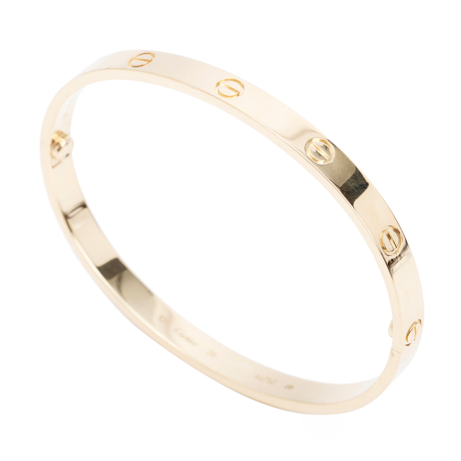 Cartier 2021 18k Yellow Gold Love Bracelet, Classic Model, Size 20 w/ Box & Certificate