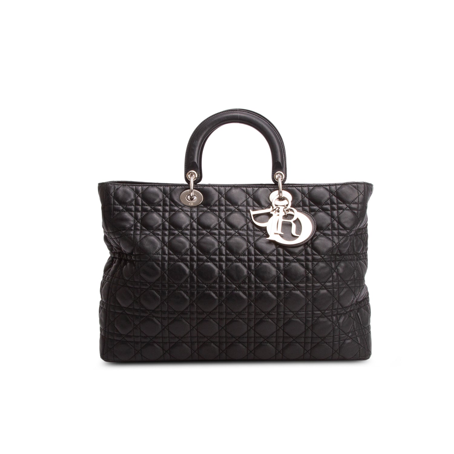Christian Dior Black Lambskin Cannage w/ Strap