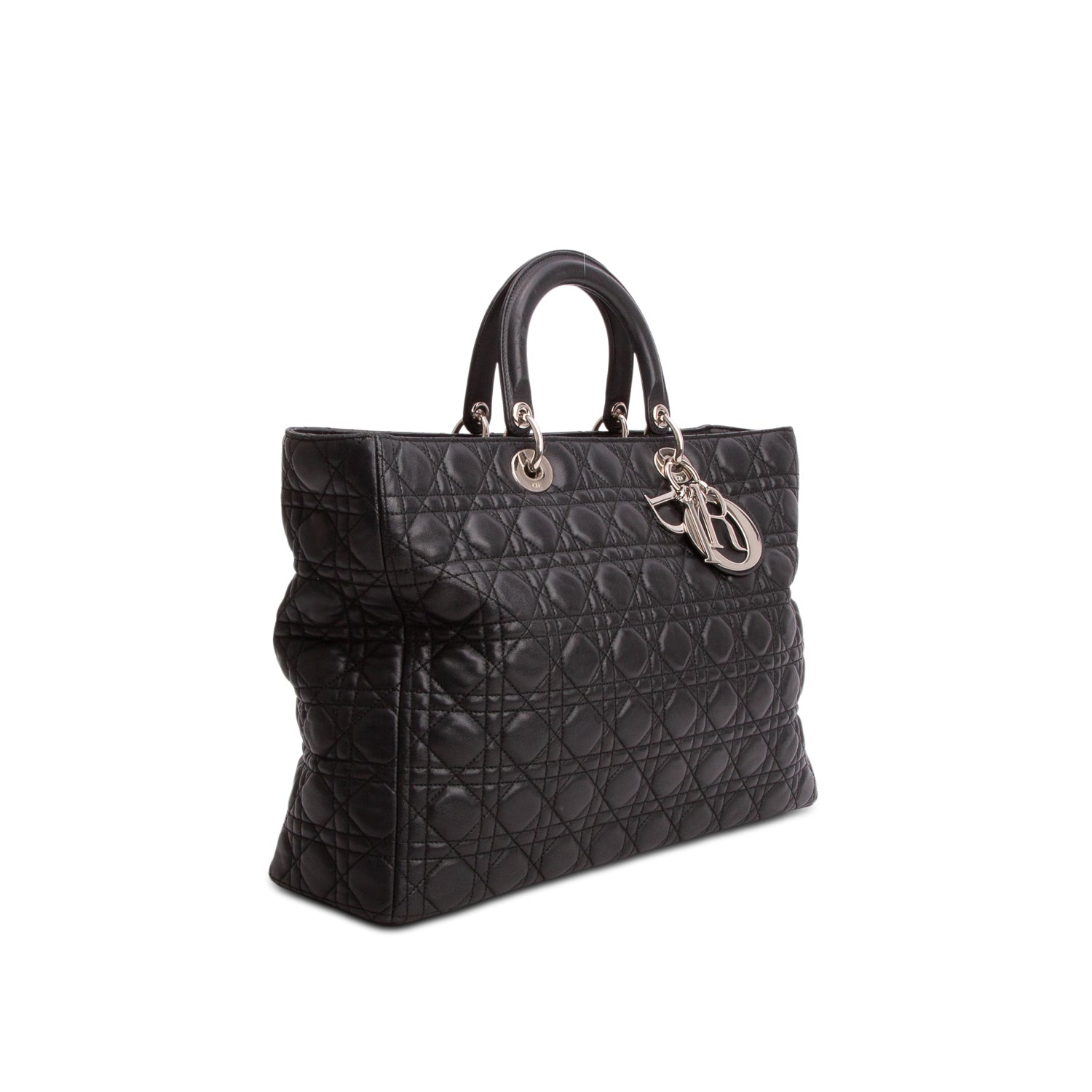 Christian Dior Black Lambskin Cannage w/ Strap