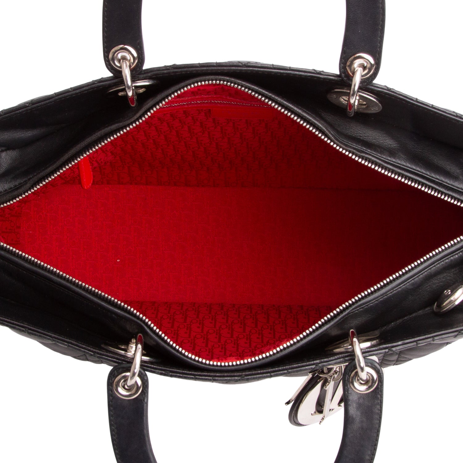 Christian Dior Black Lambskin Cannage w/ Strap