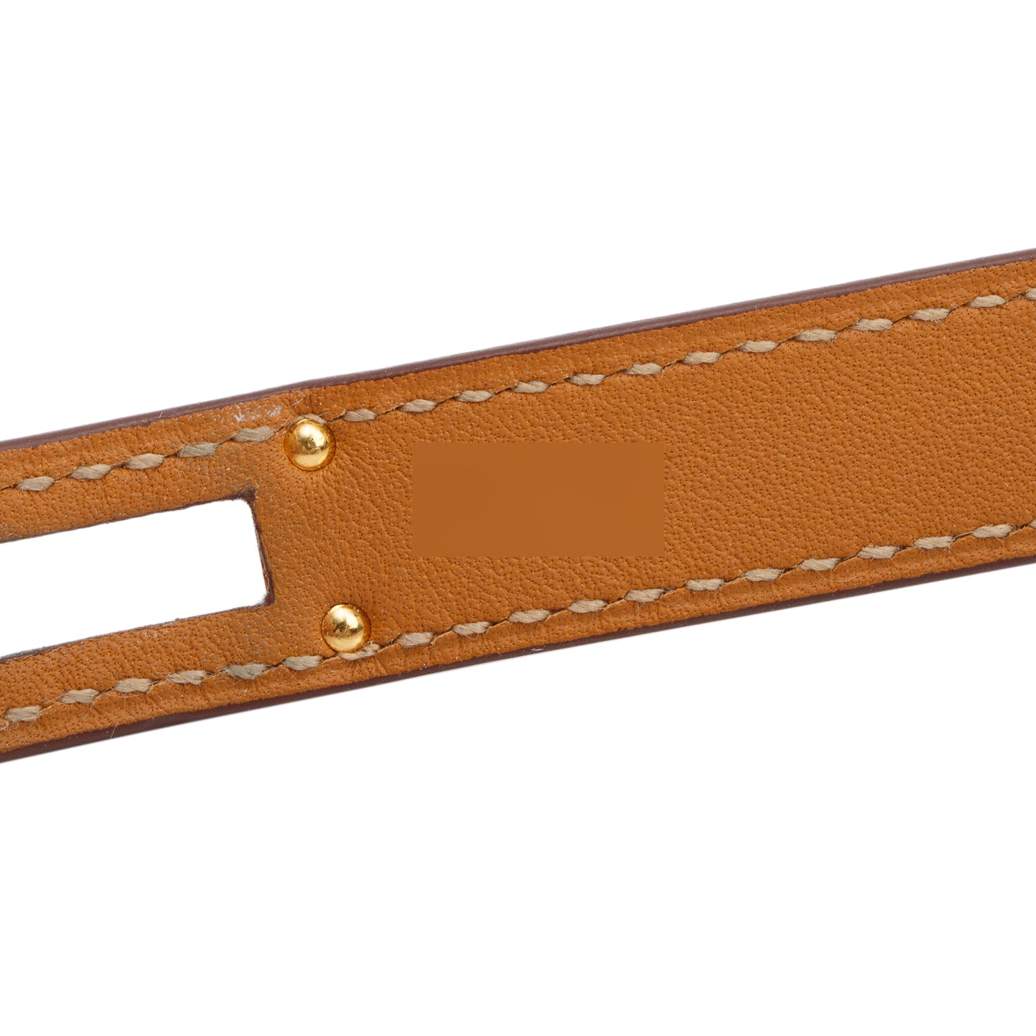 Hermes Gold Plated Gold Calfskin Kelly Double Tour Bracelet, Size M w/ Box