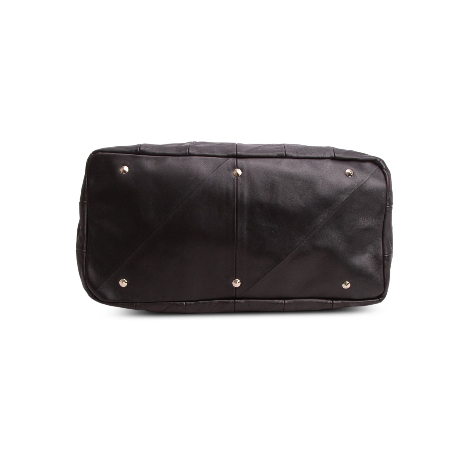Saint Laurent Black Calfskin Square Quilted Tote Bag
