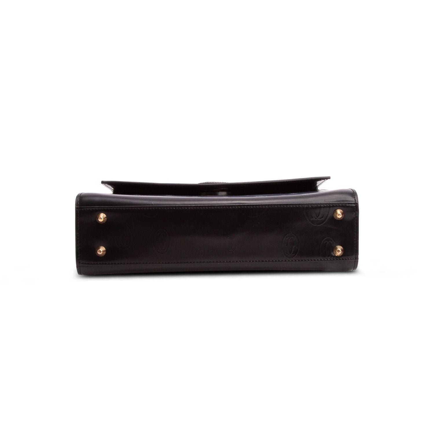 Cartier Black Patent Leather Happy Birthday Top Handle Bag w/ Authenticity Card