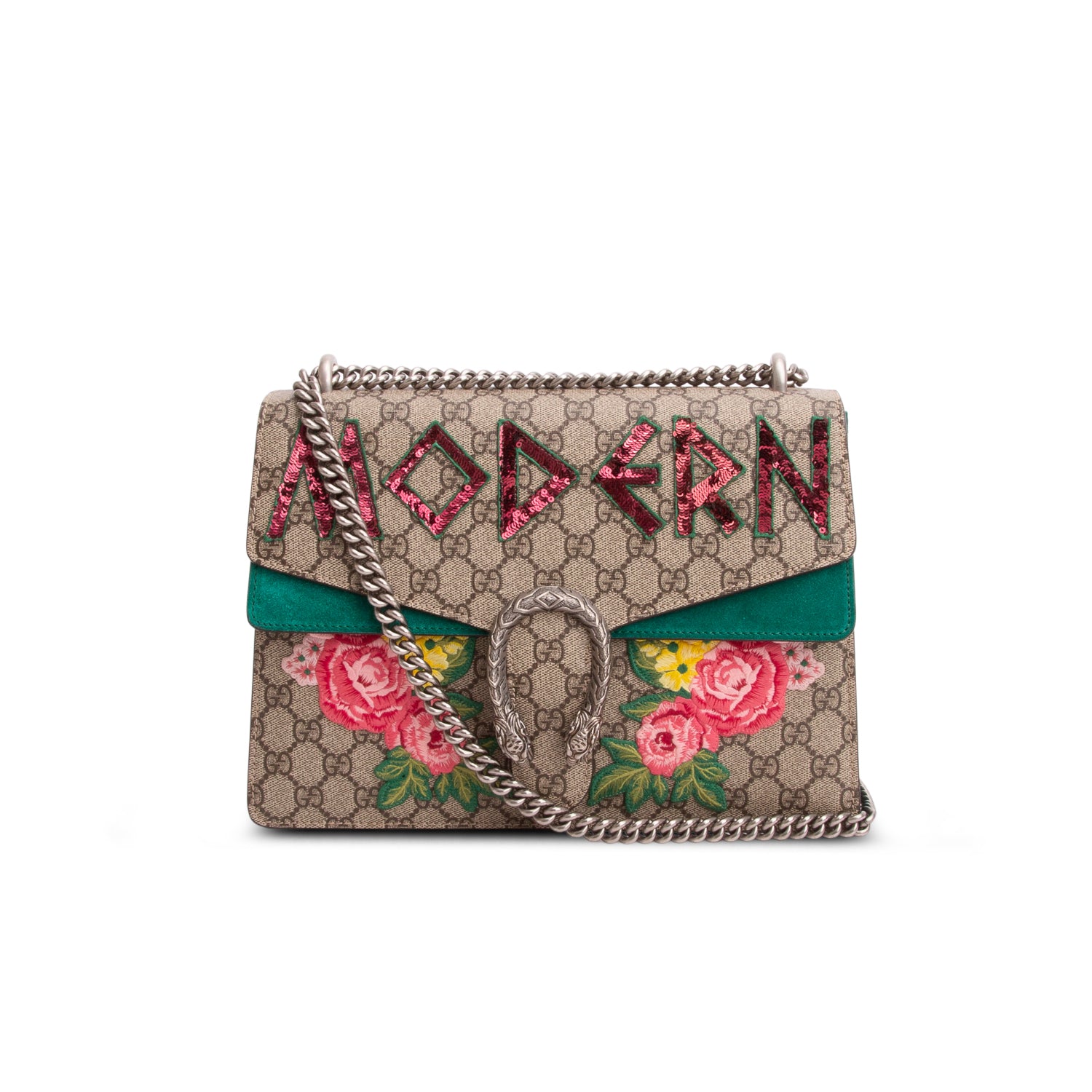 Gucci GG Supreme Monogram Embroidered Medium Dionysus Shoulder Bag