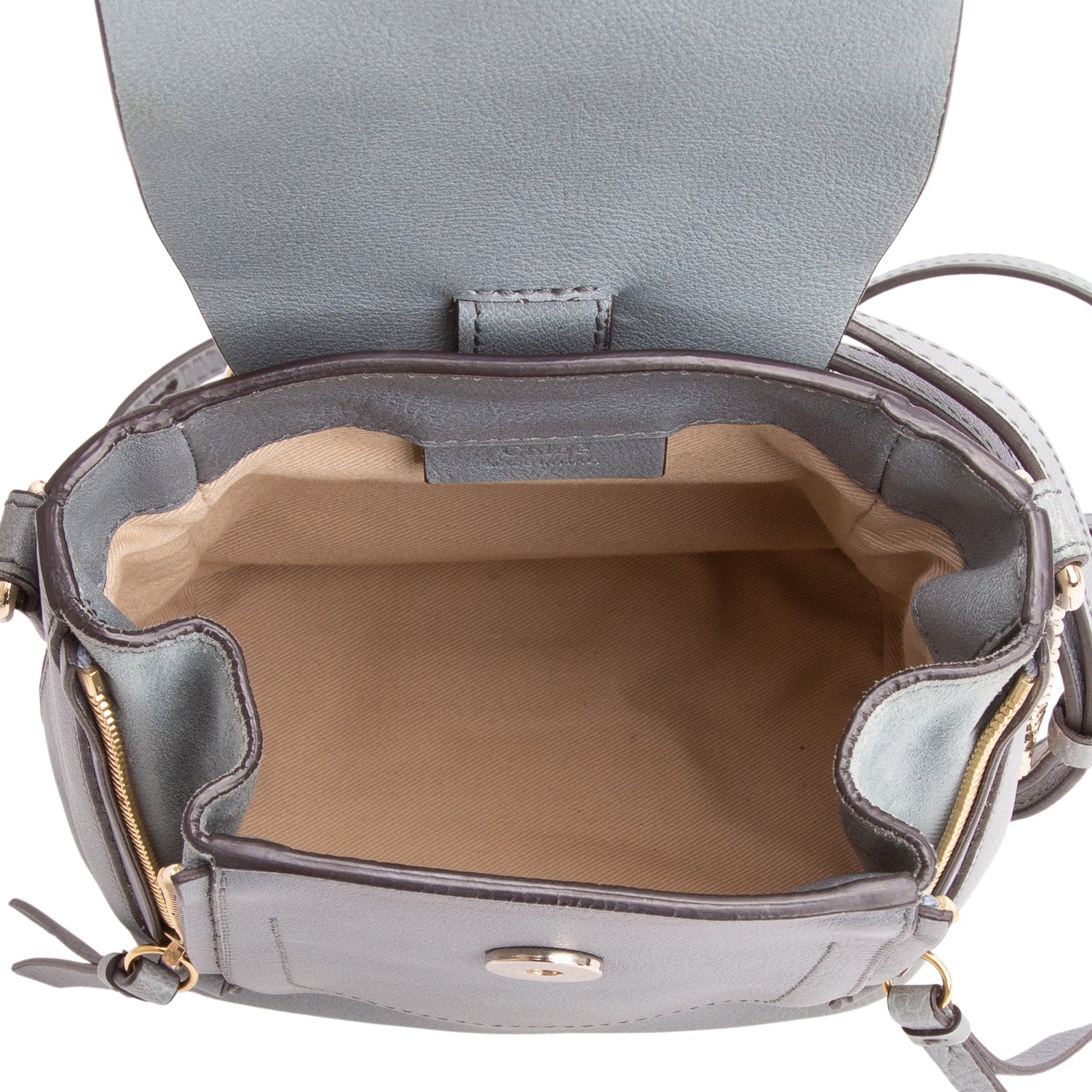 Chloe Teal Suede Calfskin Mini Faye Backpack