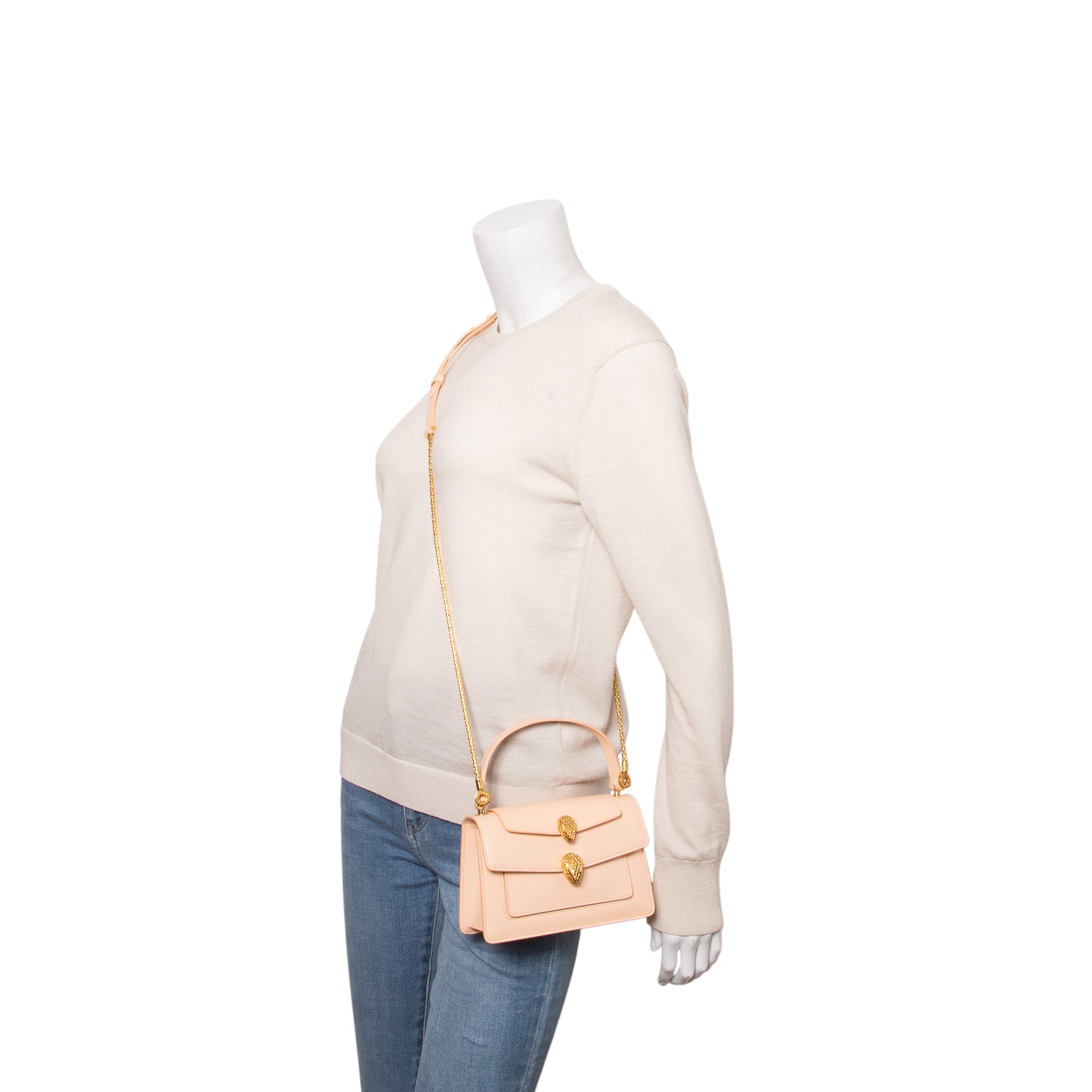Bulgari x Alexander Wang Pink Lambskin Serpenti Forever Waist Bag w/ Box, Straps & Authenticity Card