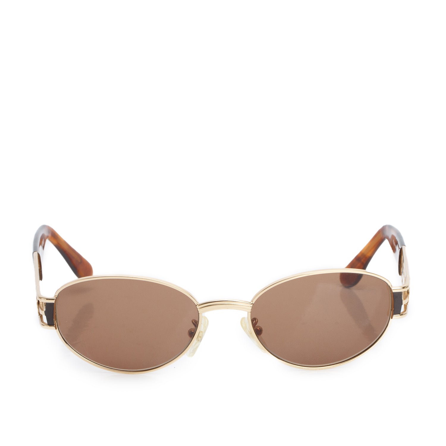Fendi FS 154 Havana & Gold Oval Sunglasses w/ Case