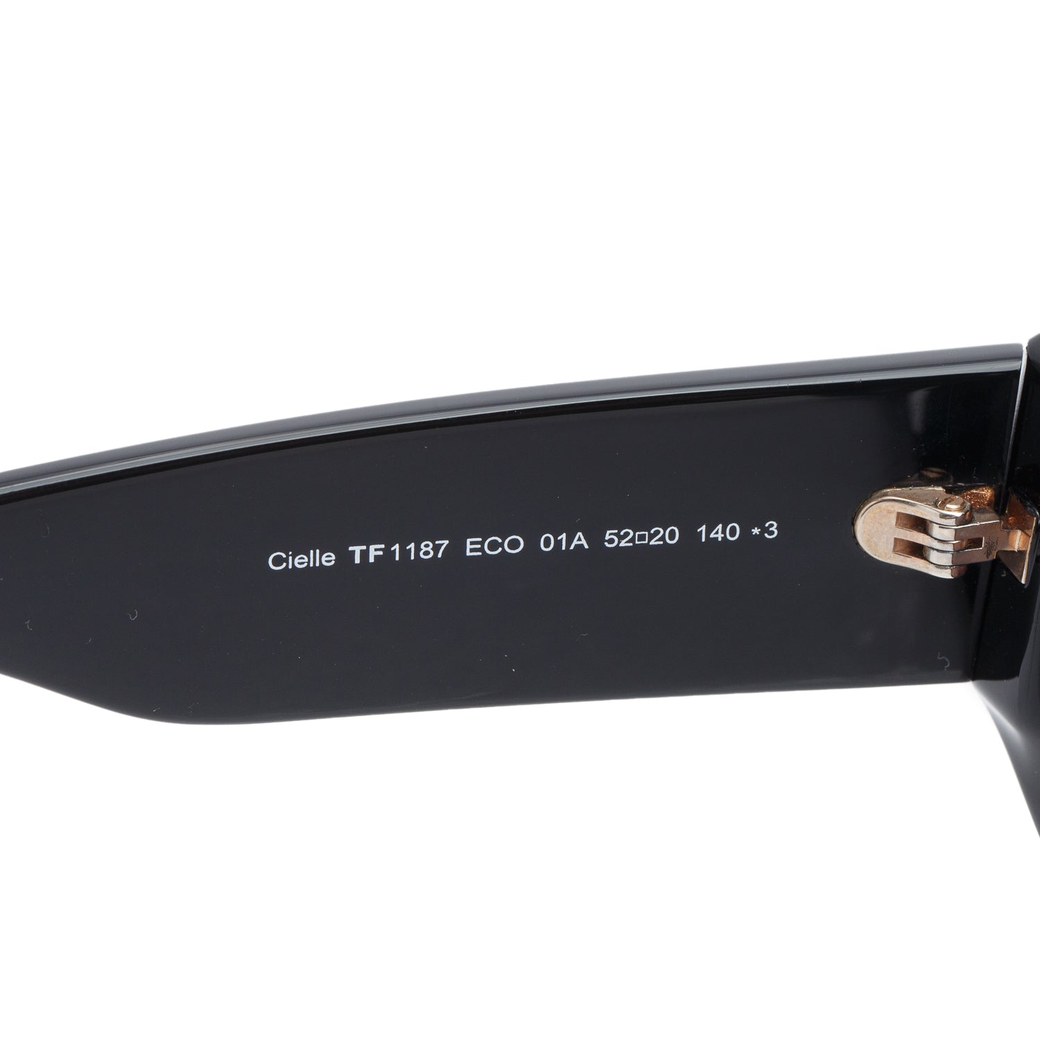 Tom Ford TF 1187 Black Oval Cielle Sunglasses w/ Box & Case