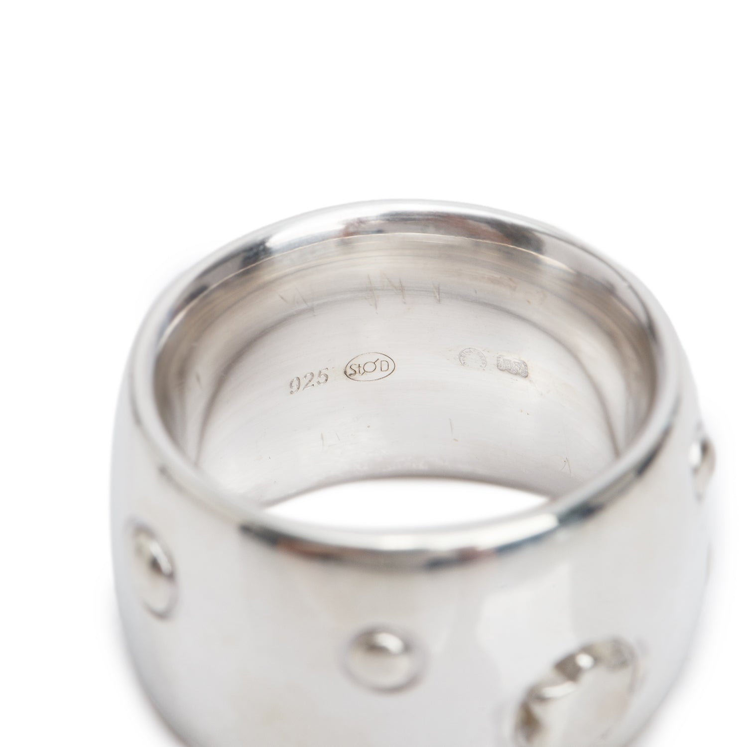 Montblanc Sterling Silver Embracing Star Wide Band Ring, Size 48 5 w/ B0x