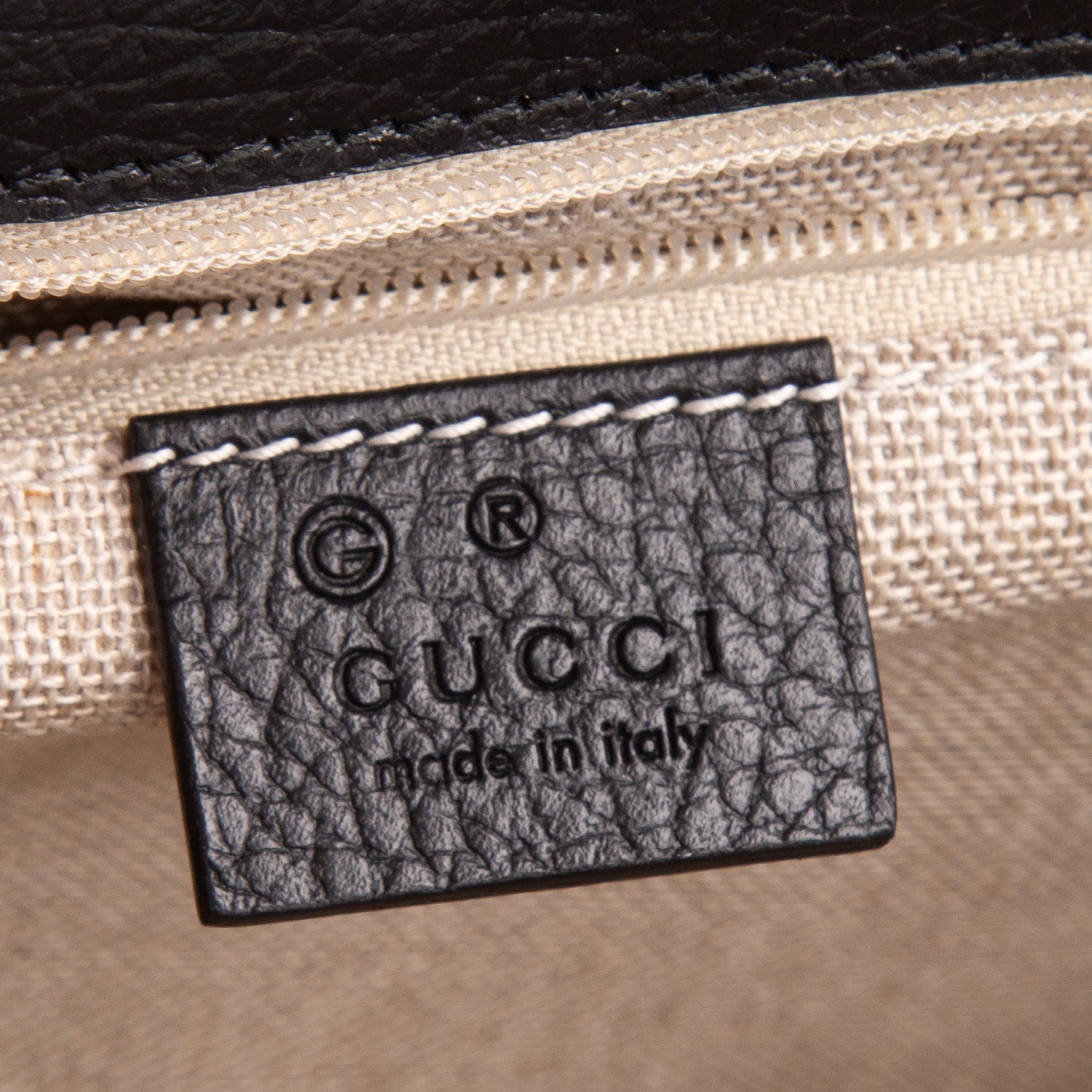 Gucci Black Calfskin Leather Medium Dollar Interlocking GG Shoulder Bag