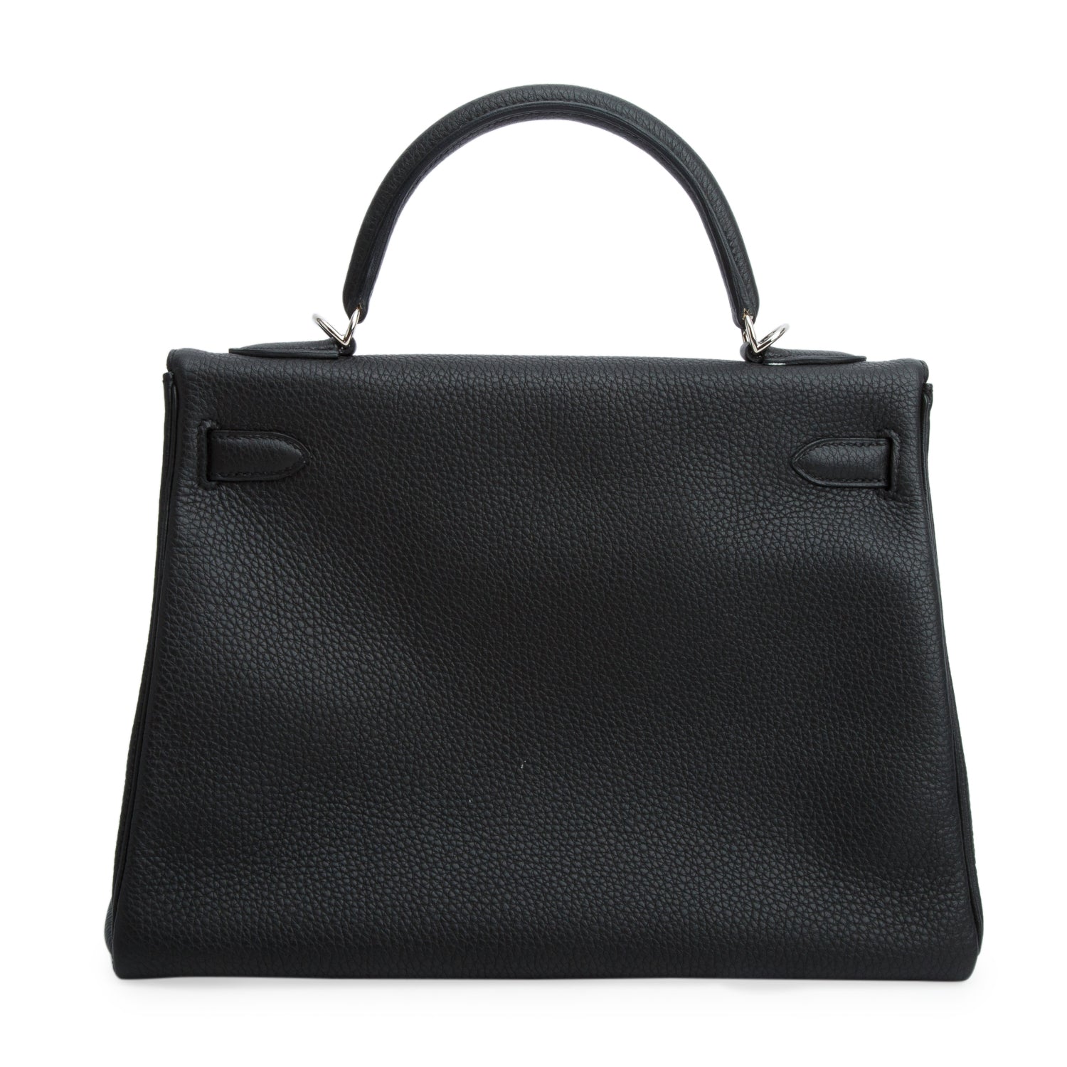 Hermes Noir Togo Kelly II Retourne 32 w/ Strap & Box
