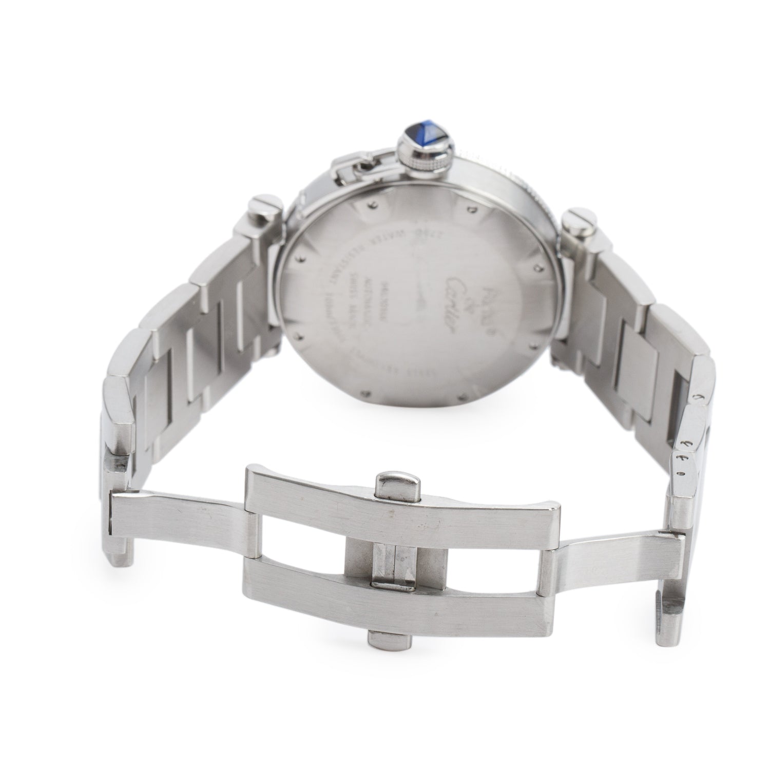 Cartier Stainless Steel Pasha Seatimer 40 MM Automatic Watch Silver Dial 2790 w/ Box