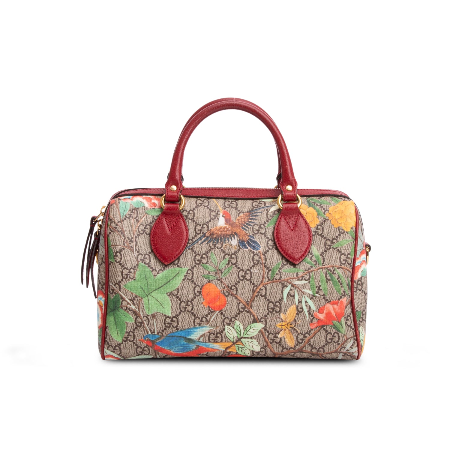 Gucci GG Supreme Monogram Tian Small Boston Bag w/ Strap