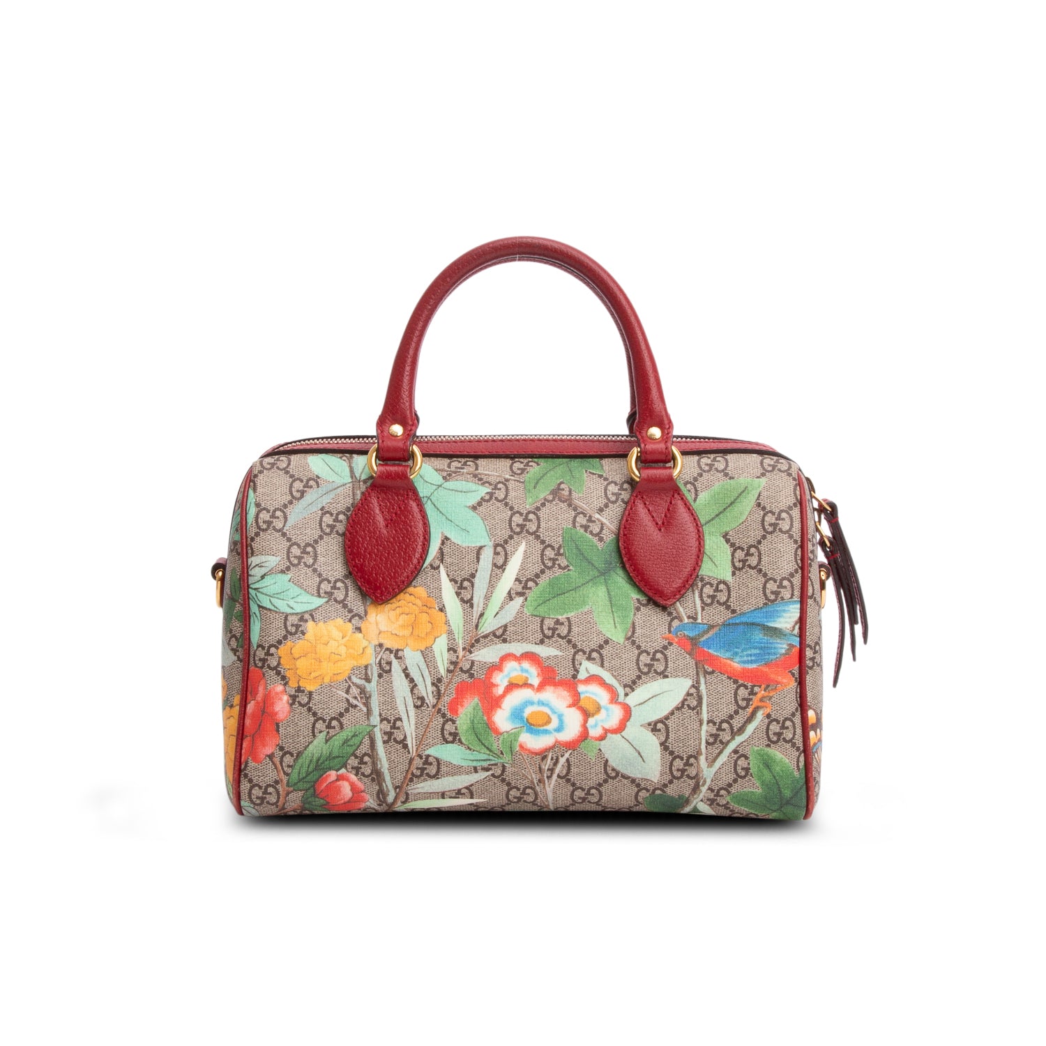 Gucci GG Supreme Monogram Tian Small Boston Bag w/ Strap