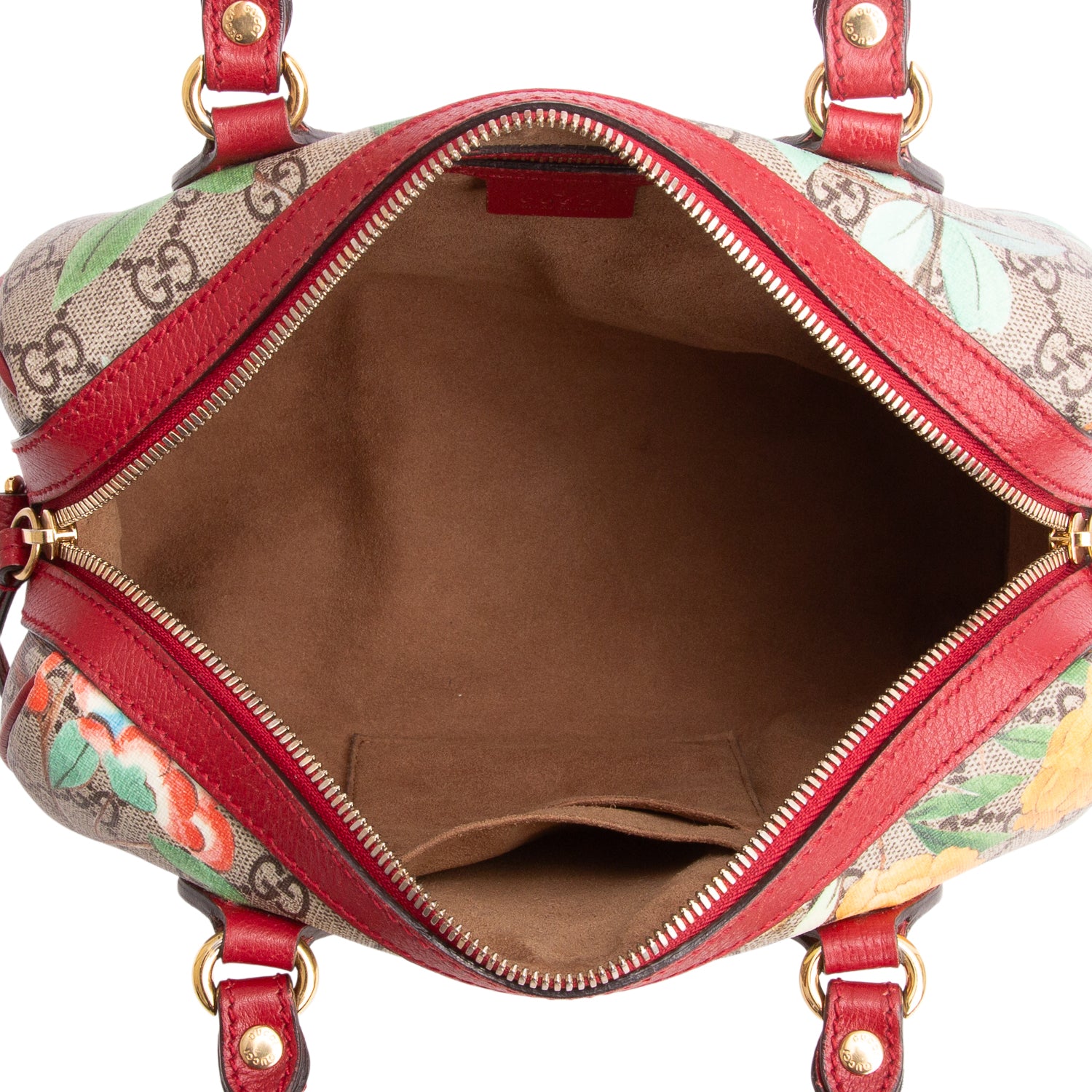 Gucci GG Supreme Monogram Tian Small Boston Bag w/ Strap