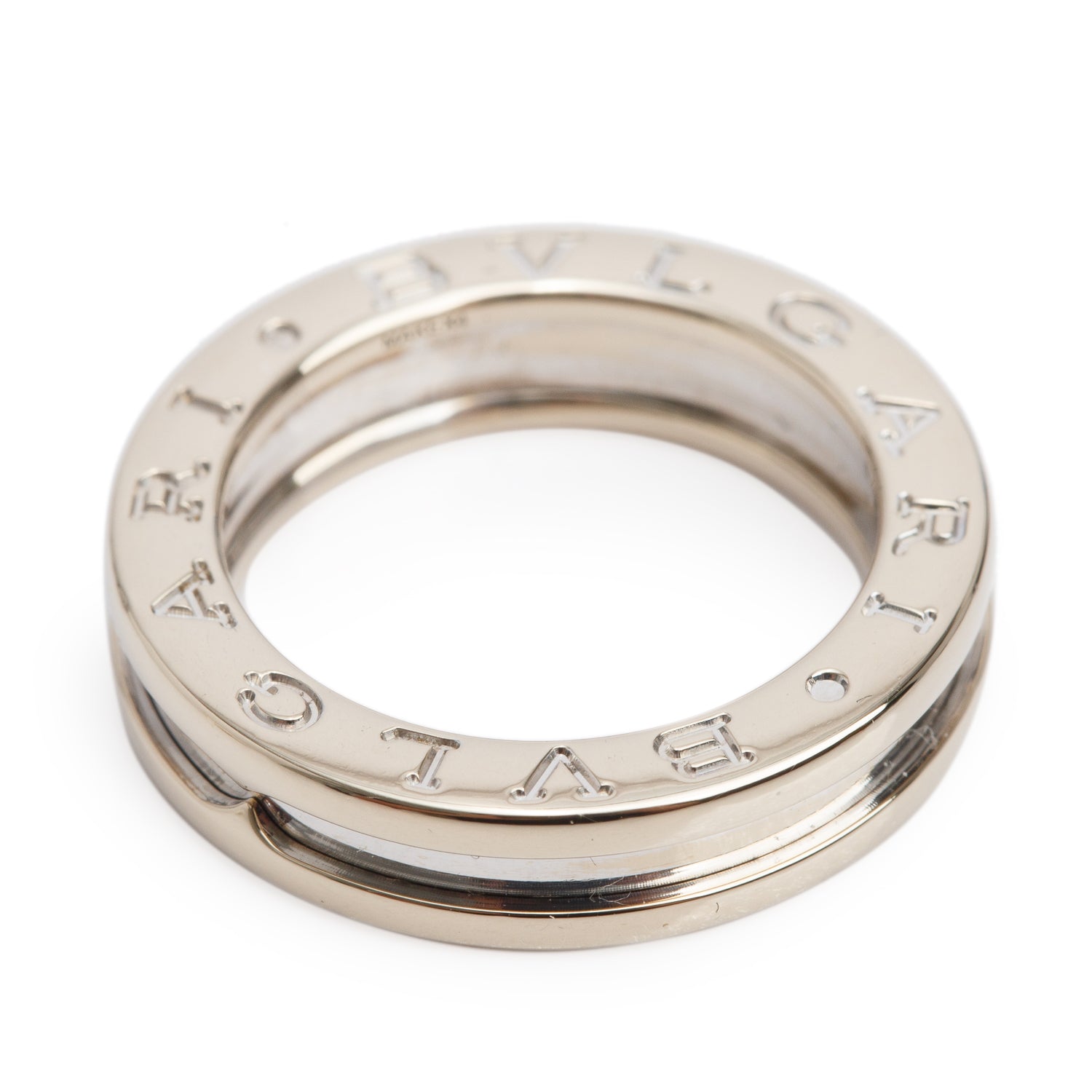 BVLGARI 18k White Gold B.Zero1 One-Band Ring Size 49 5