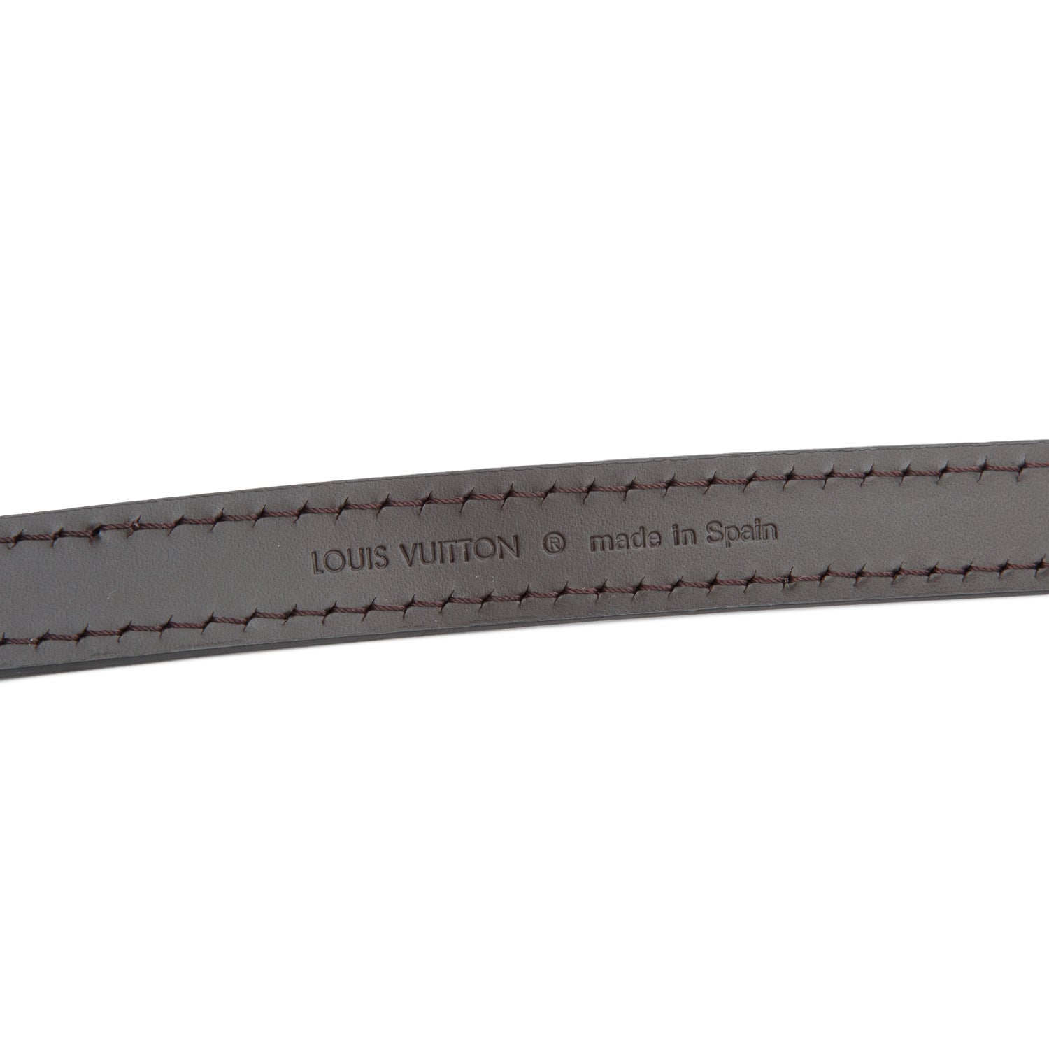 Louis Vuitton Brown Leather 16MM Adjustable Shoulder Bag Strap w/ Box
