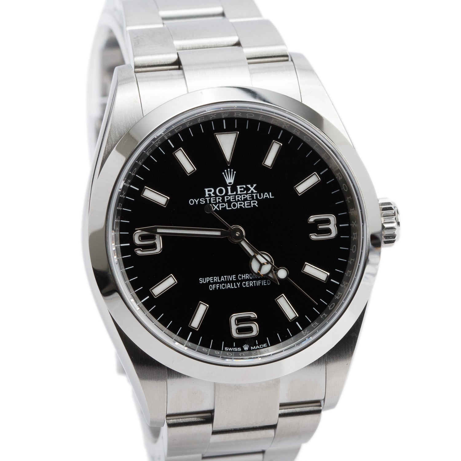 Rolex 2023 Stainless Steel Oyster Perpetual Explorer 36 MM Automatic Watch Black Dial 124270 w/ Box & Papers