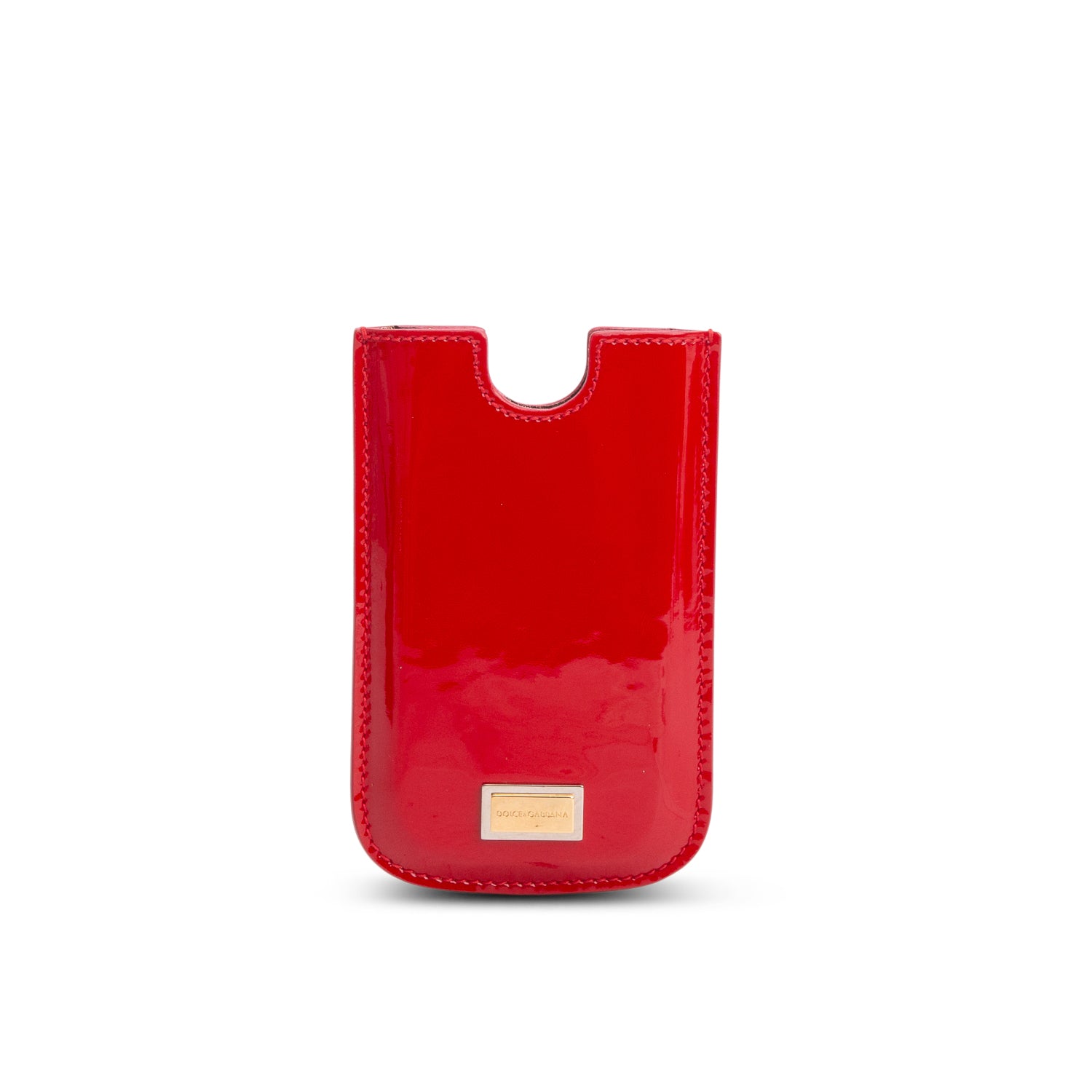 Dolce & Gabbana Red Patent Leather Phone Case w/ Box