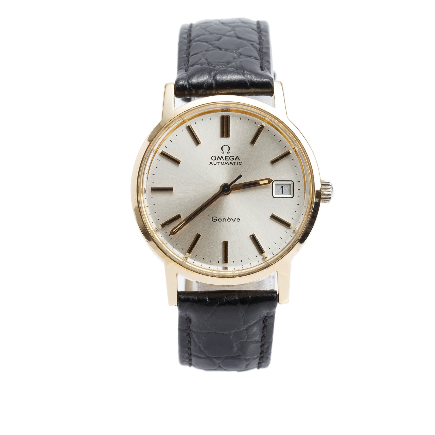 Omega Vintage Gold-Plated Stainless Steel Geneve 35 MM Automatic Watch