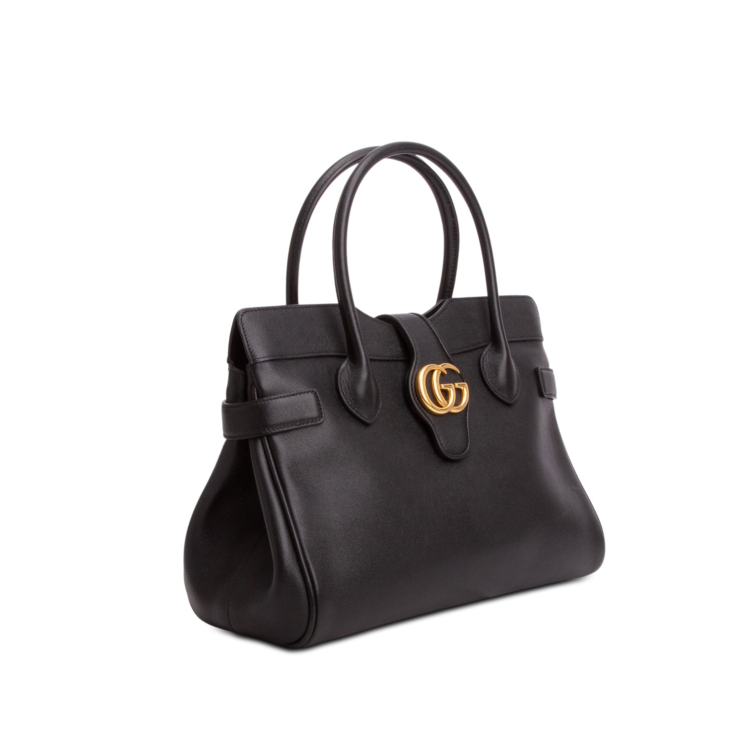 Gucci Black New Sakai Calfskin Lux Small Dahlia Top Handle Bag w/ Box & Strap