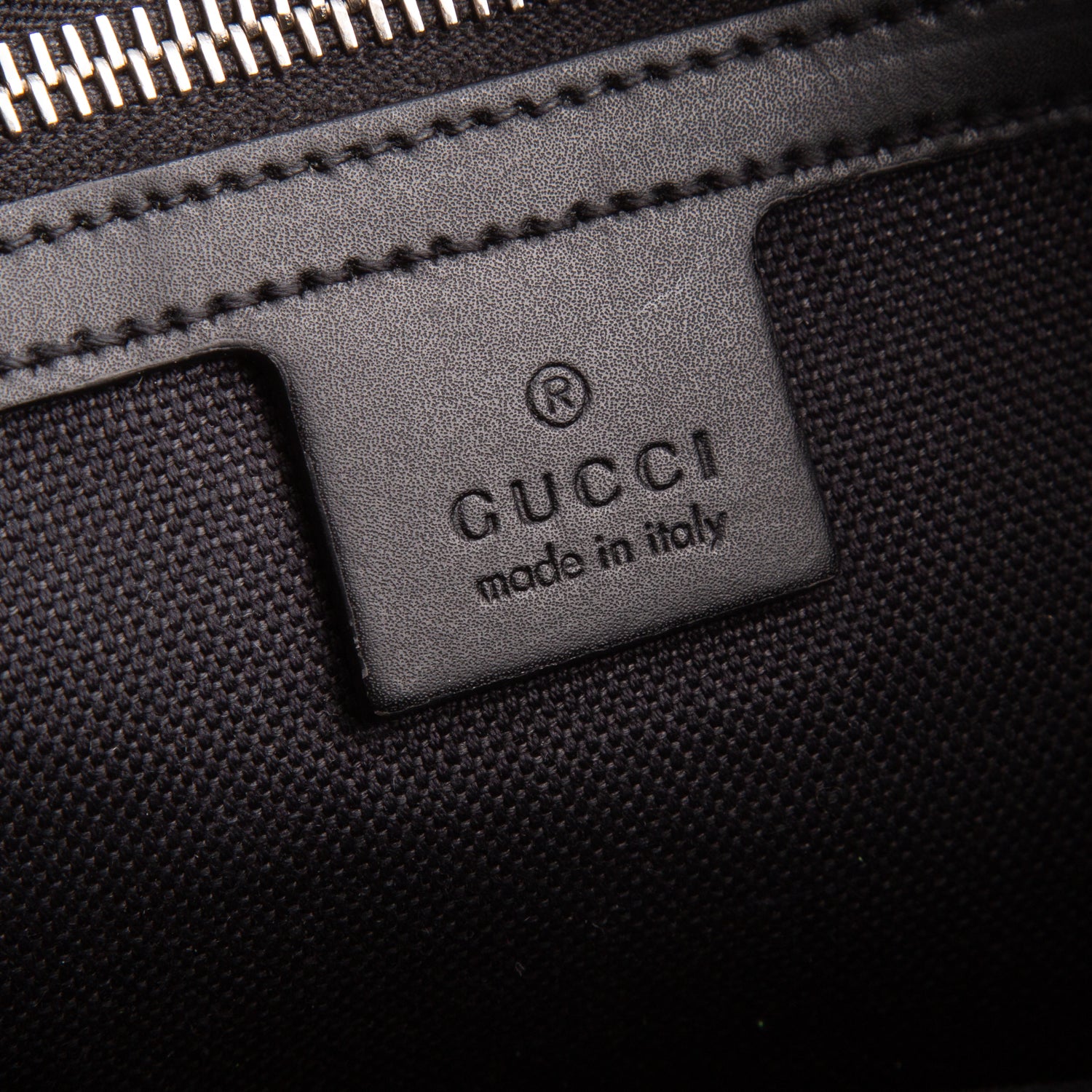Gucci Black Soft GG Supreme Monogram Web Belt Bag w/ Box