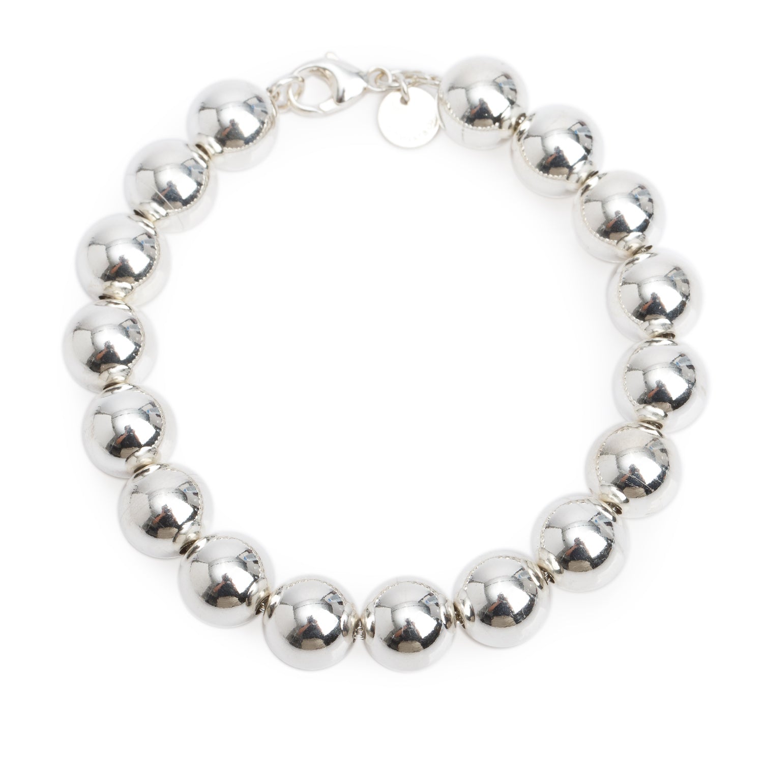 Tiffany & Co. Sterling Silver 10 MM HardWear Ball Bracelet