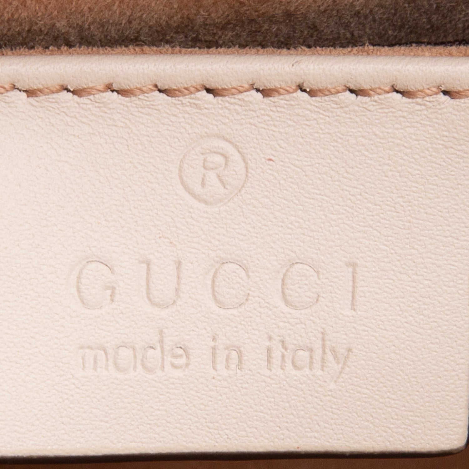 Gucci White Calfskin Leather Web Mini Sylvie Chain Shoulder Bag