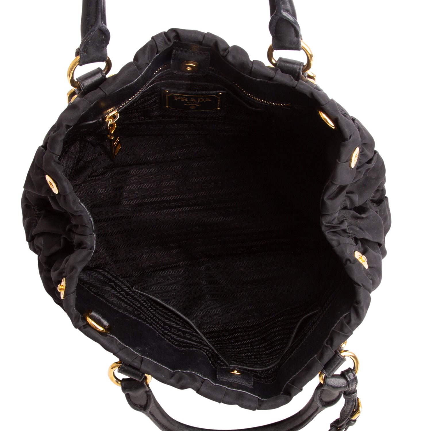 Prada Black Tessuto Nylon Gaufre Tote