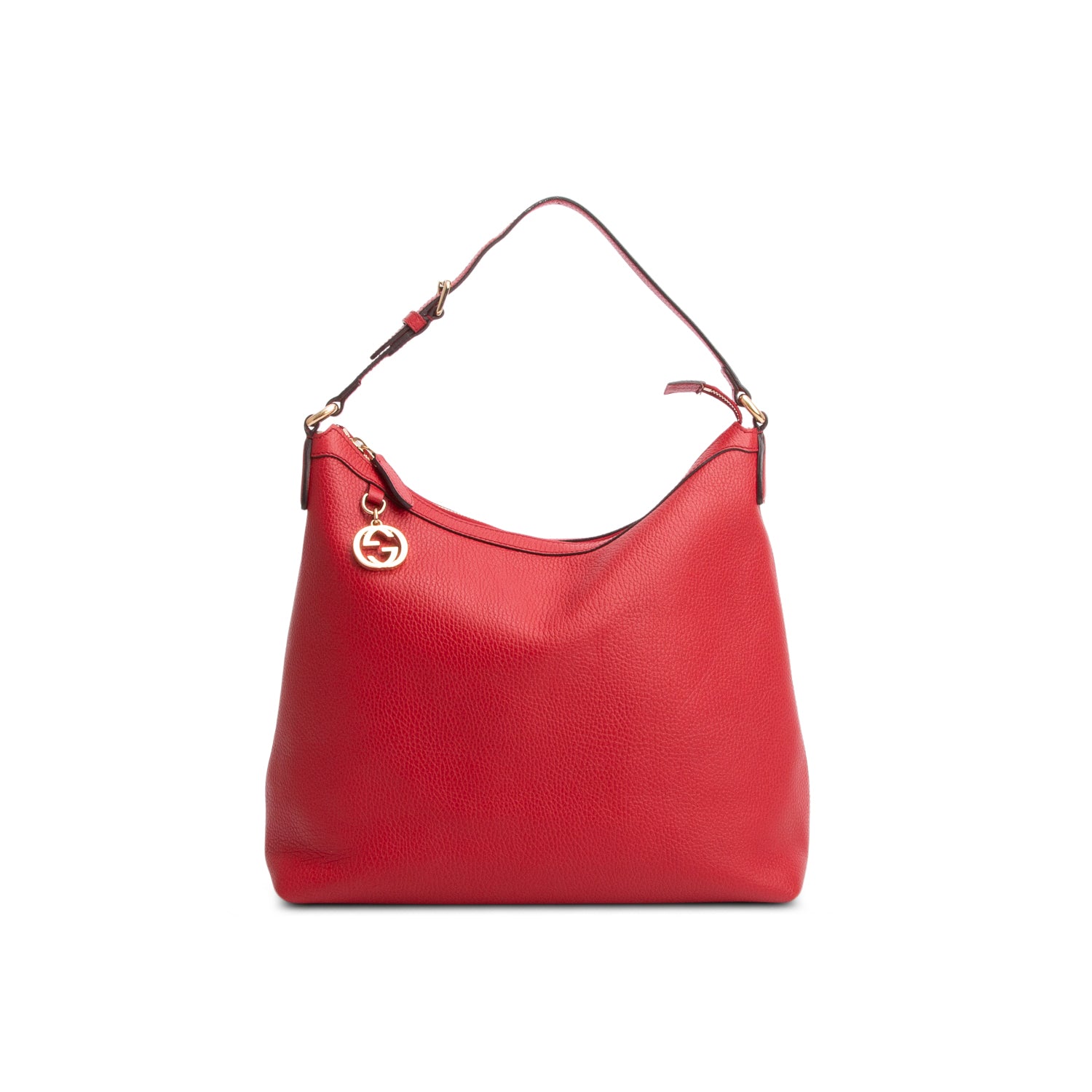 Gucci Red Dollar Calfskin GG Hobo