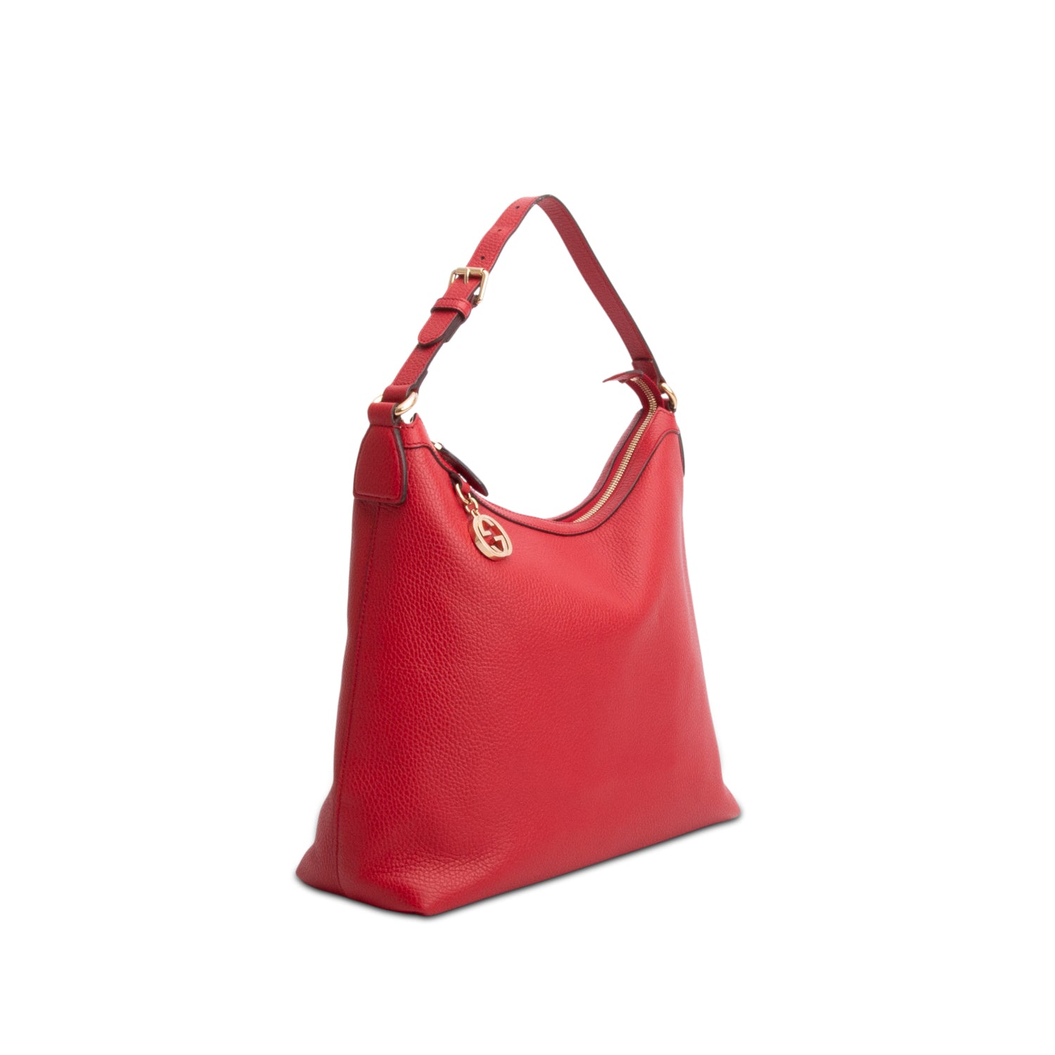 Gucci Red Dollar Calfskin GG Hobo