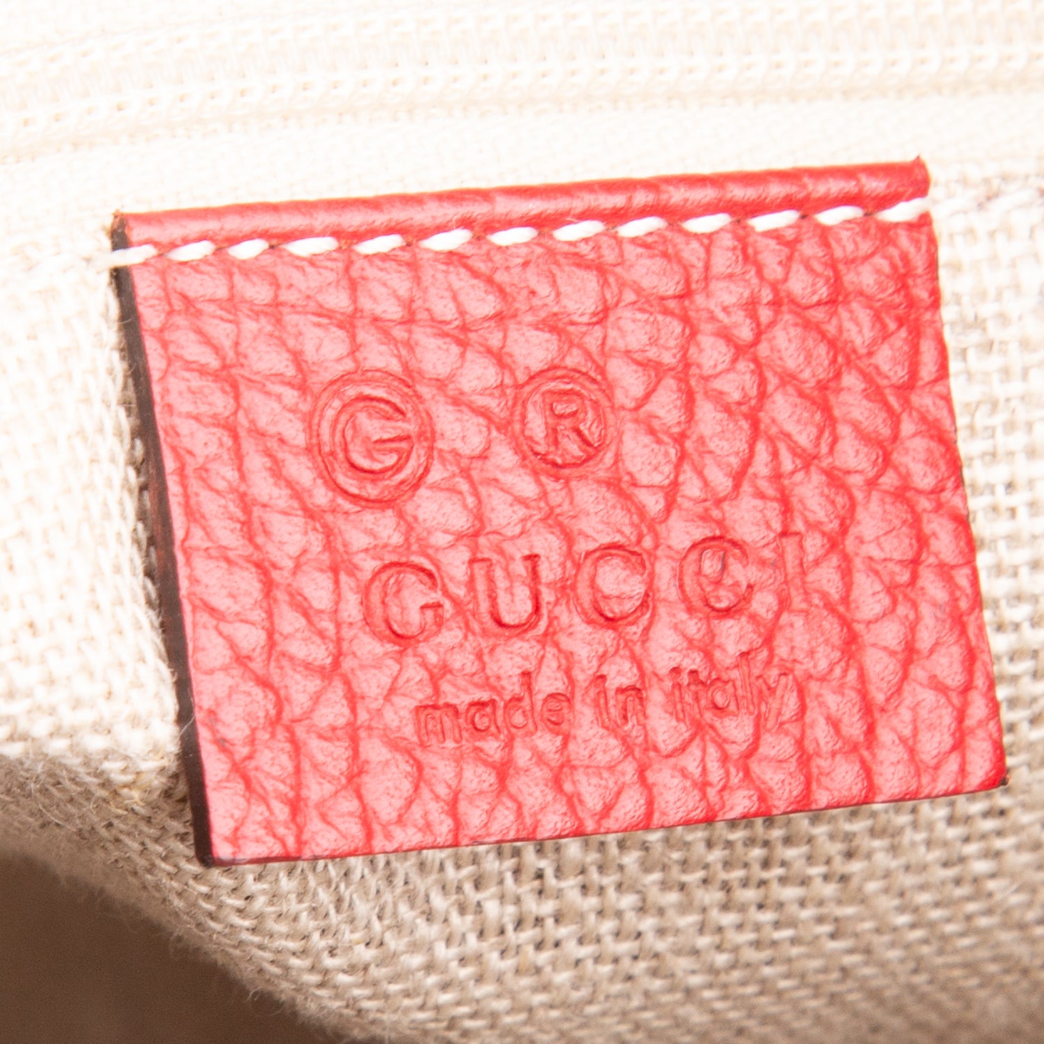 Gucci Red Dollar Calfskin GG Hobo