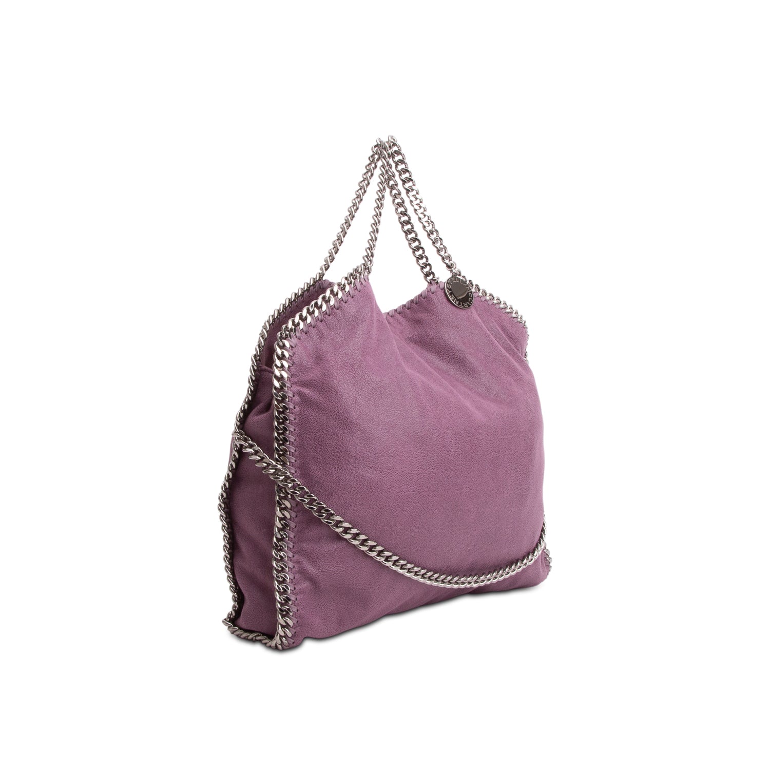 Stella McCartney Purple Vegan Shaggy Deer Fabric Falabella Fold-Over Tote