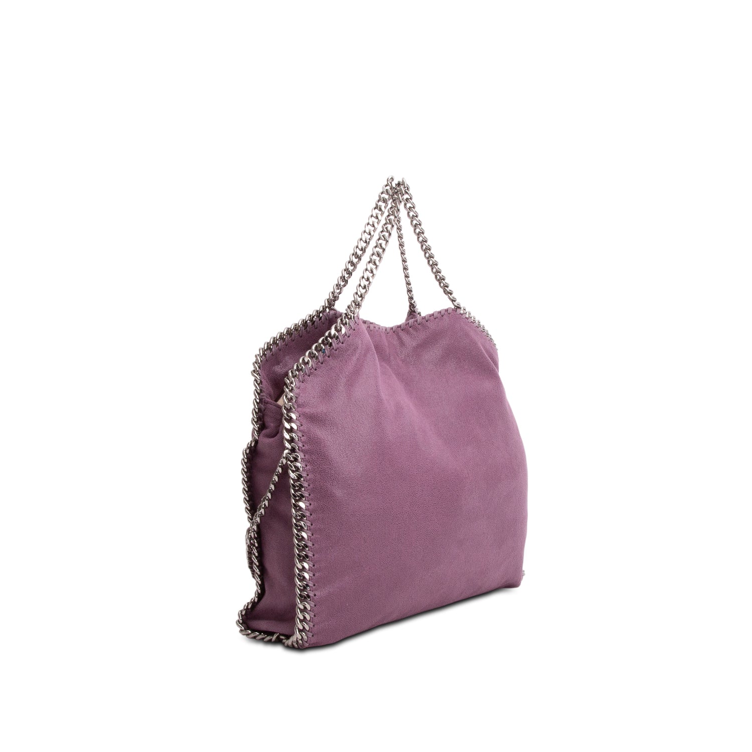 Stella McCartney Purple Vegan Shaggy Deer Fabric Falabella Fold-Over Tote