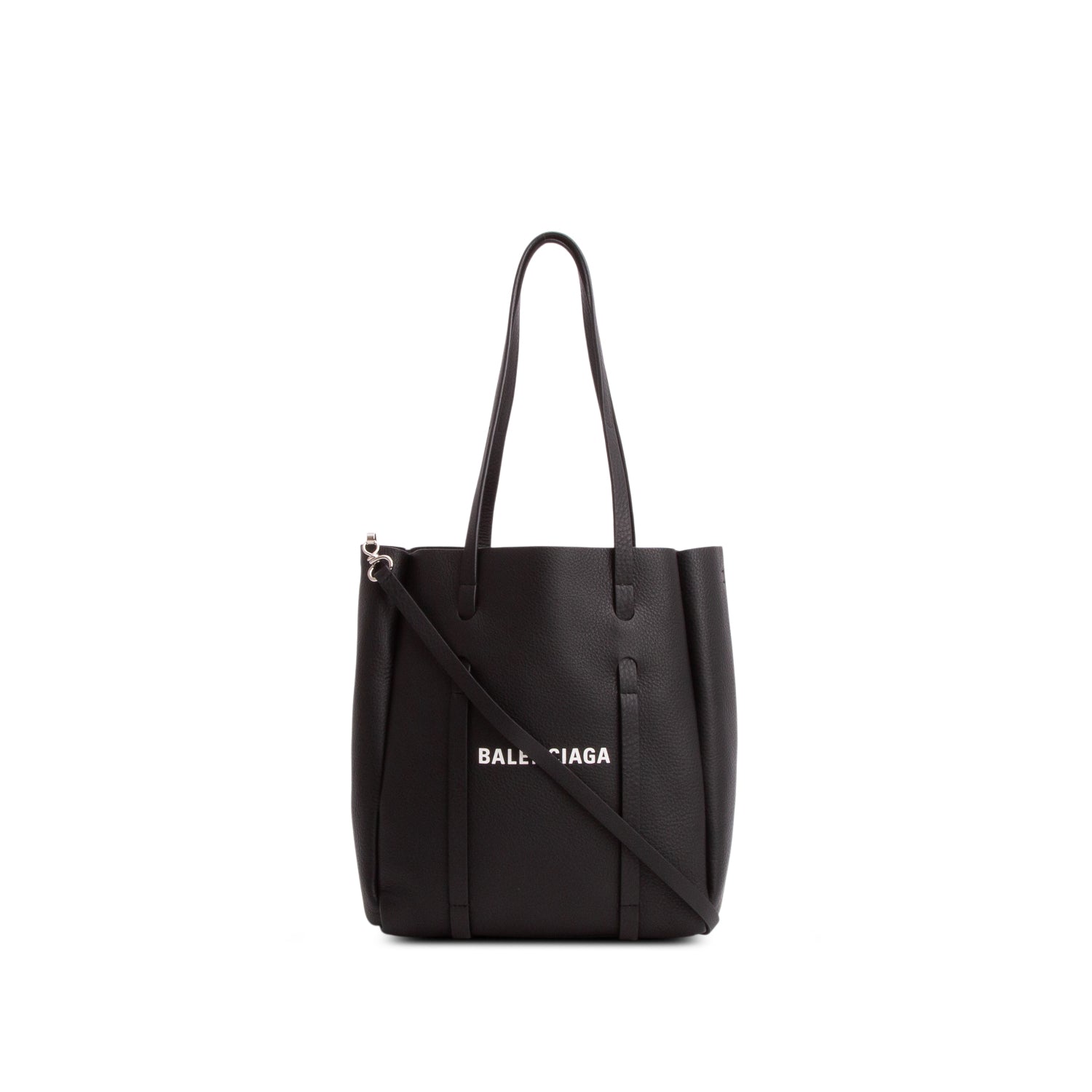 Balenciaga Black Calfskin Logo XXS Everyday Tote w/ Pouch & Strap