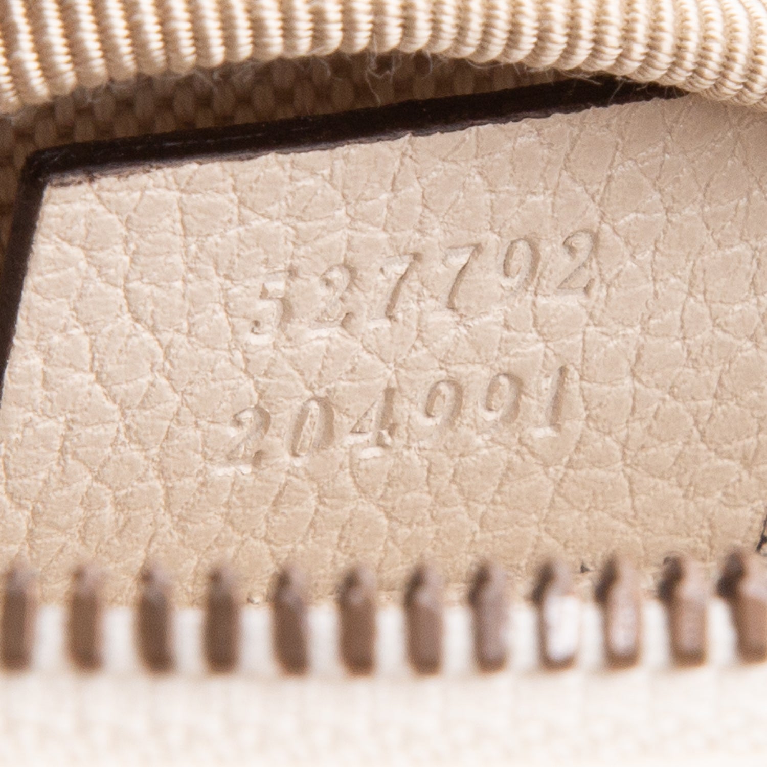 Gucci Cream Calfskin Leather Logo Print Small Belt Bag