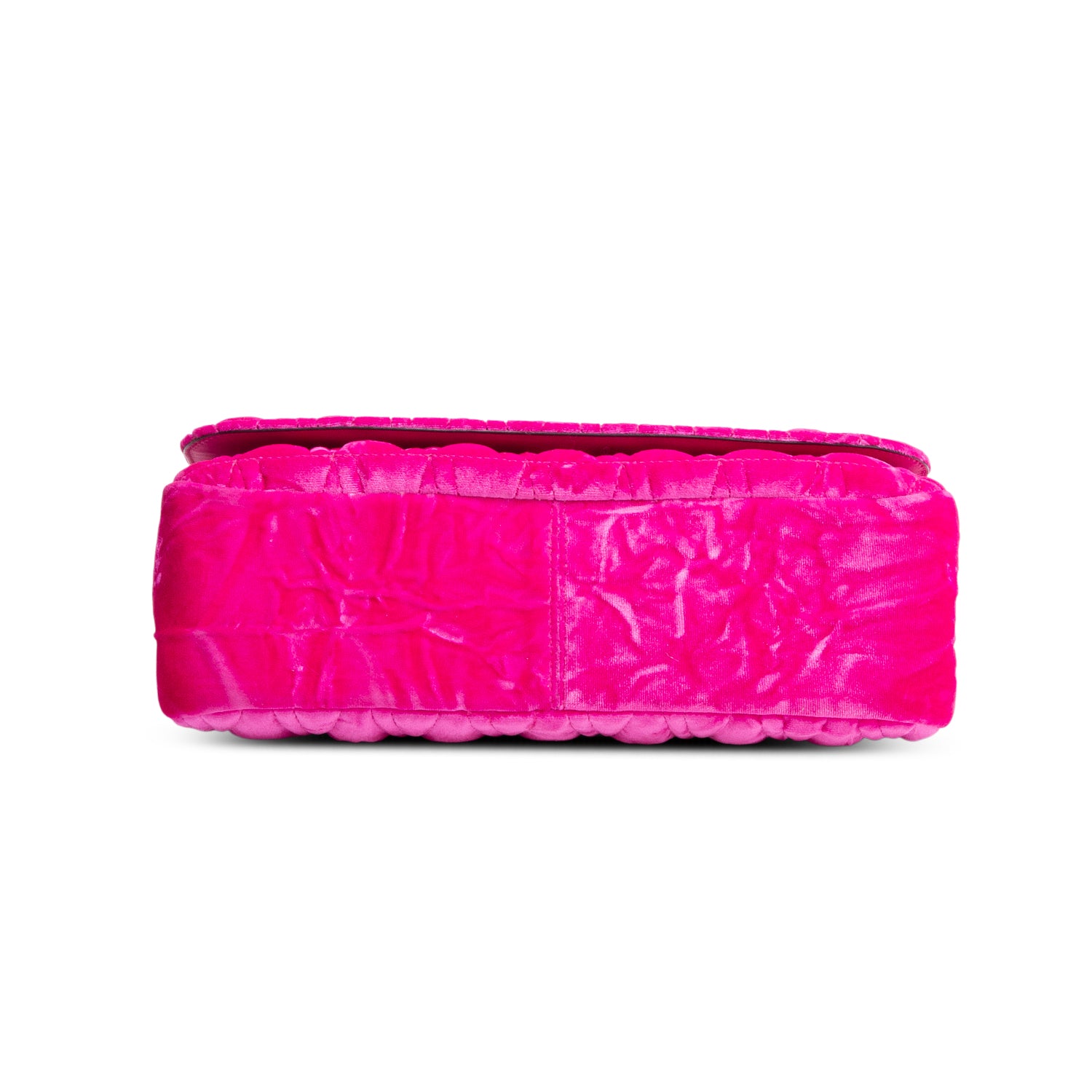Versace Pink Velvet Quilted Virtus Shoulder Bag w/ Box