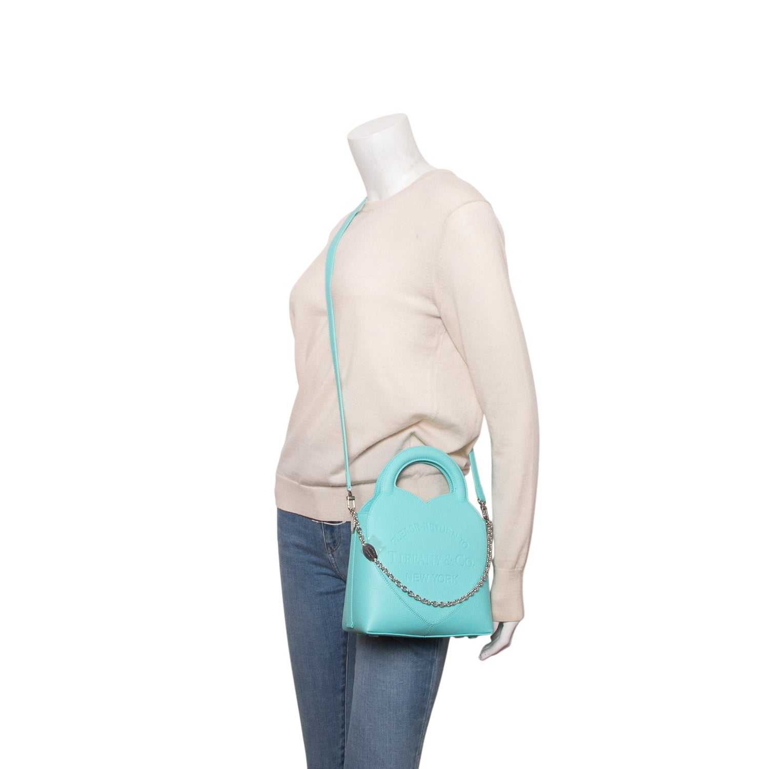 Tiffany & Co. Blue Taurillon Leather Return to Tiffany Tote Bag w/ Straps
