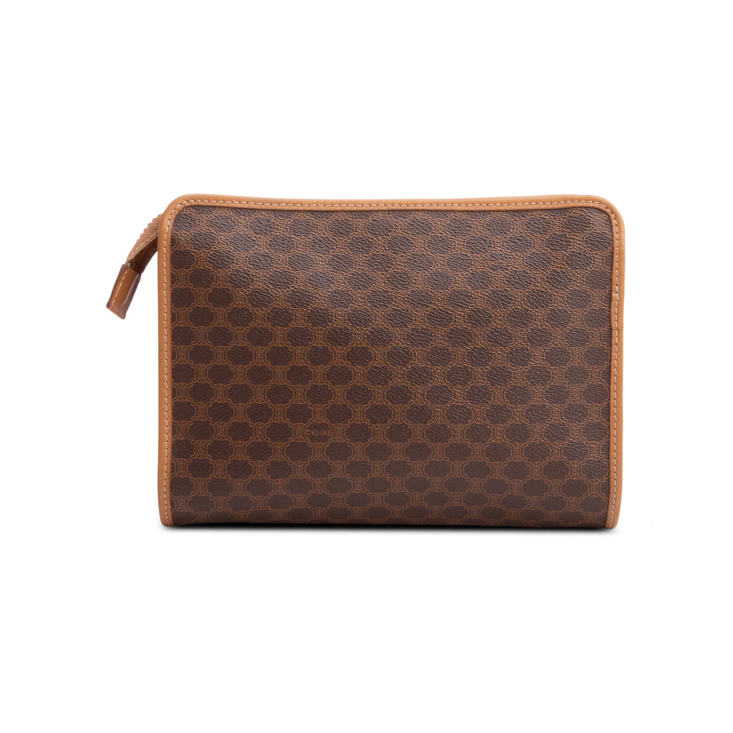 Celine Vintage Brown Macadam Clutch