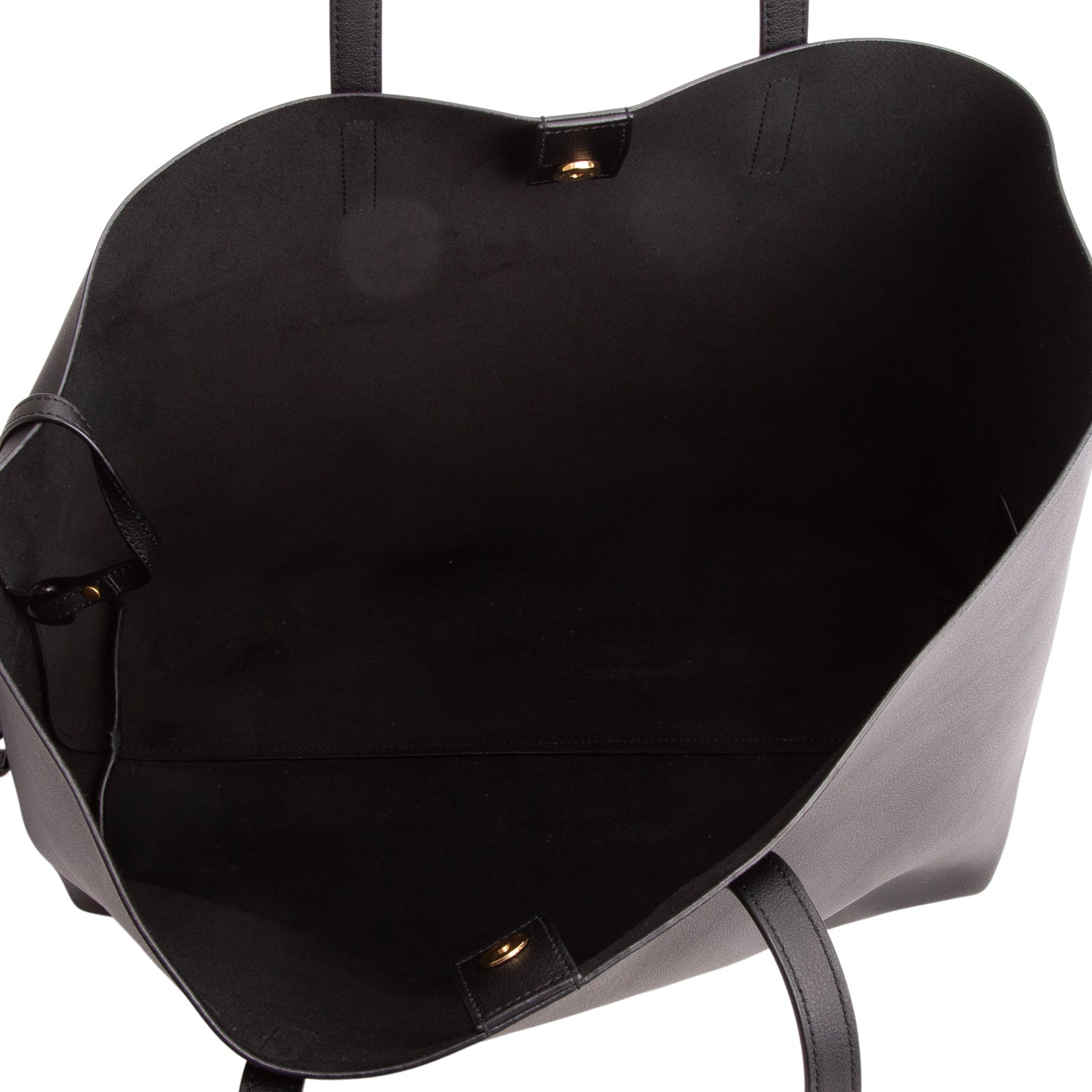 Saint Laurent 2025 Black Calfskin Large Shopping Tote w/ Box, Pouch & Receipt