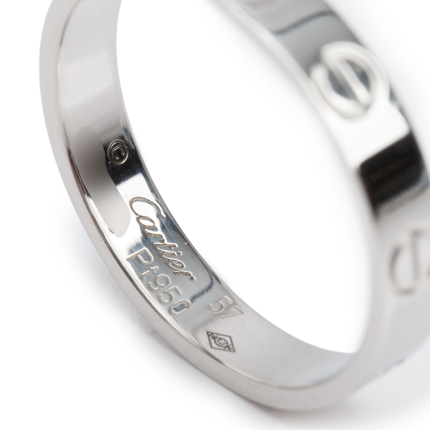 Cartier 2022 Platinum 3.6 MM Love Ring, Small Model Size 57 7.75 w/ Box & Certificate