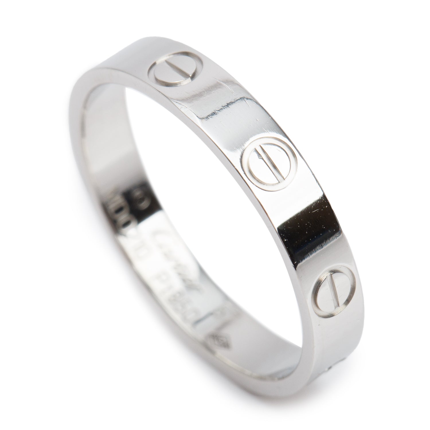 Cartier 2022 Platinum 3.6 MM Love Ring, Small Model Size 57 7.75 w/ Box & Certificate