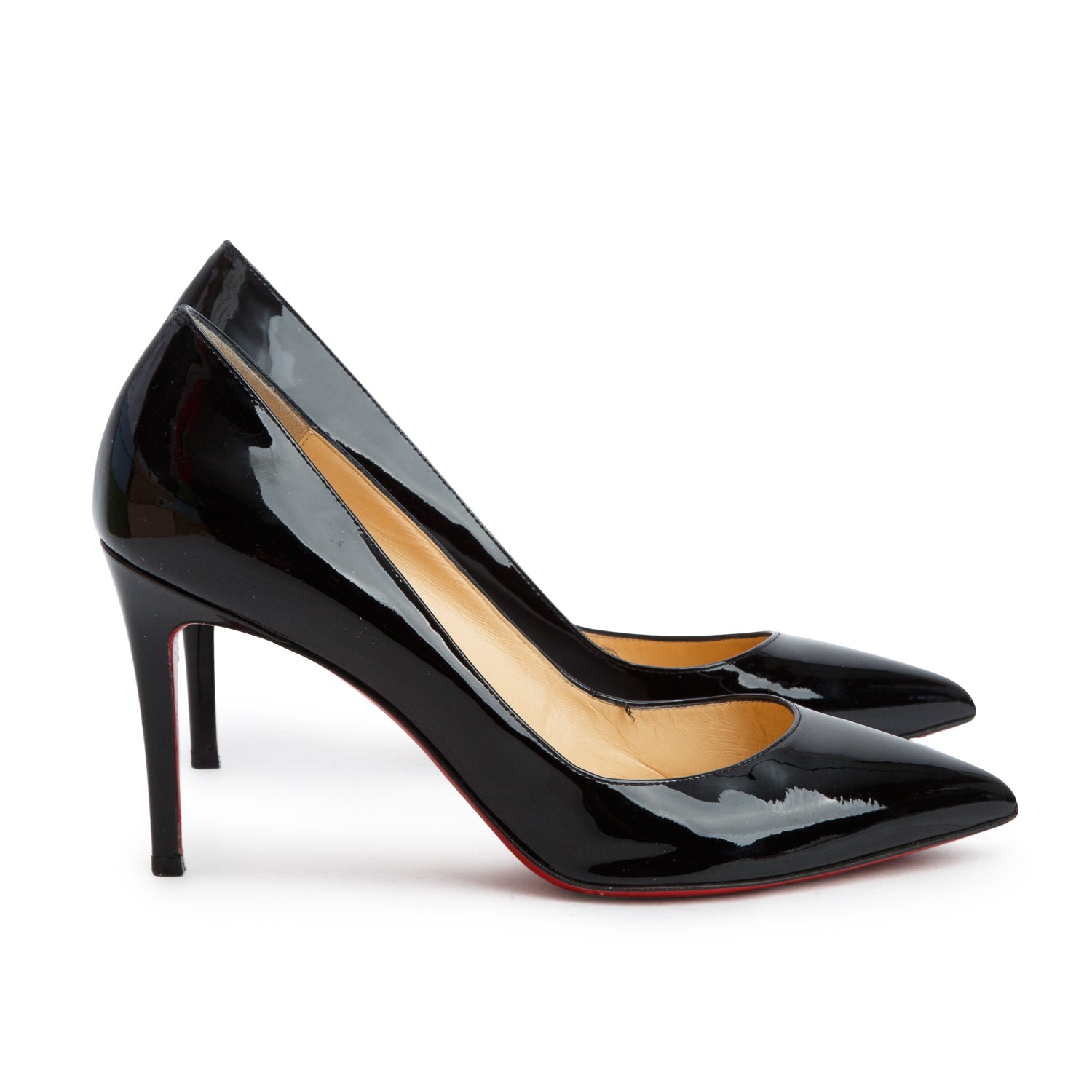 Christian Louboutin Black Patent Leather Pigalle 85 Pumps, Women's Size 39.5 w/ Box