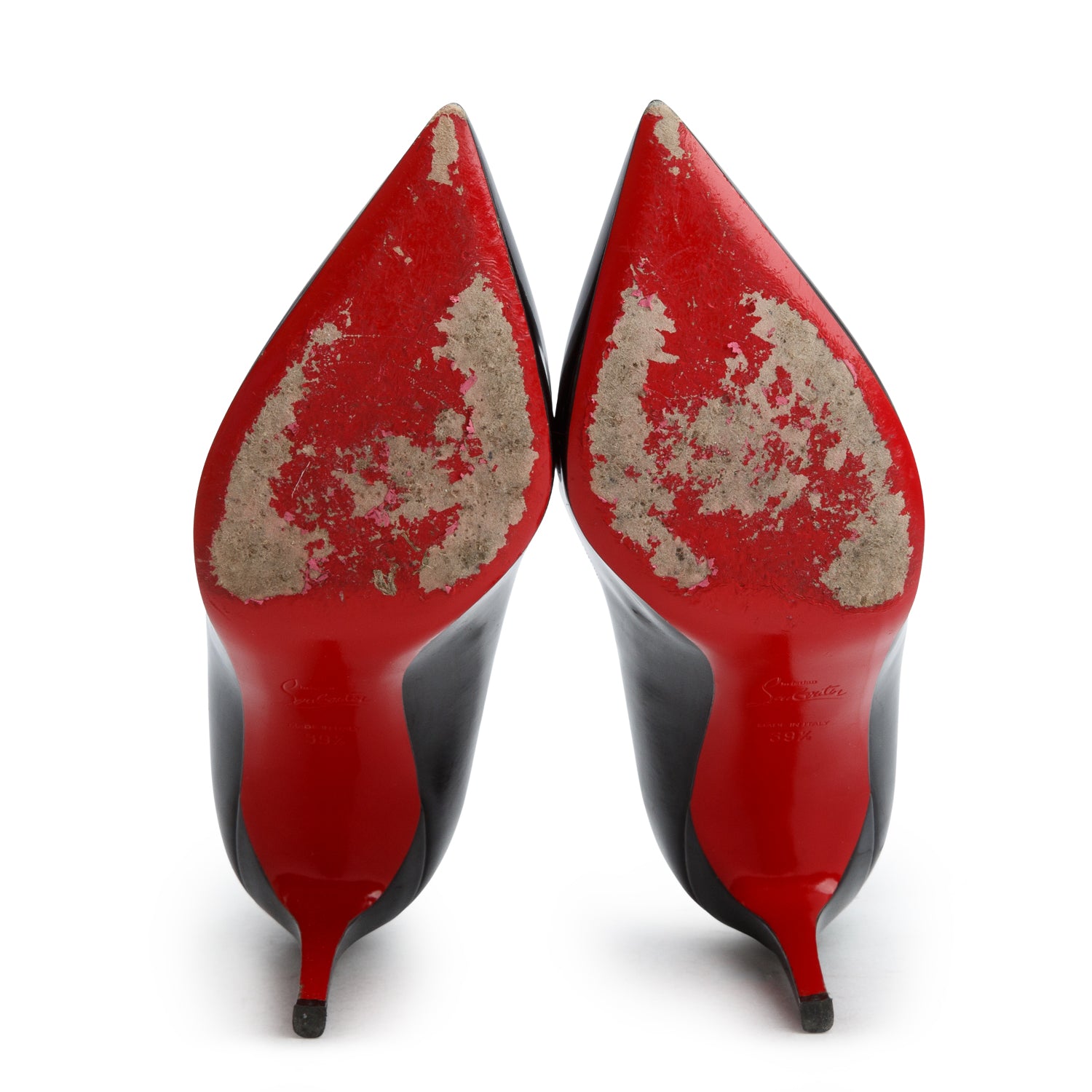 Christian Louboutin Black Patent Leather Pigalle 85 Pumps, Women's Size 39.5 w/ Box