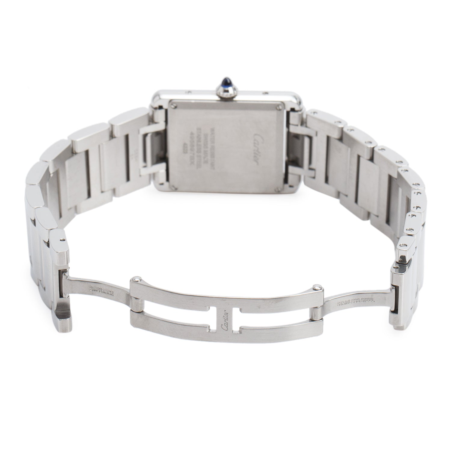 Cartier 2022 Stainless Steel Tank Must de Cartier Quartz Watch, Large Model 4323 w/ Box, Papers & Extra Strap