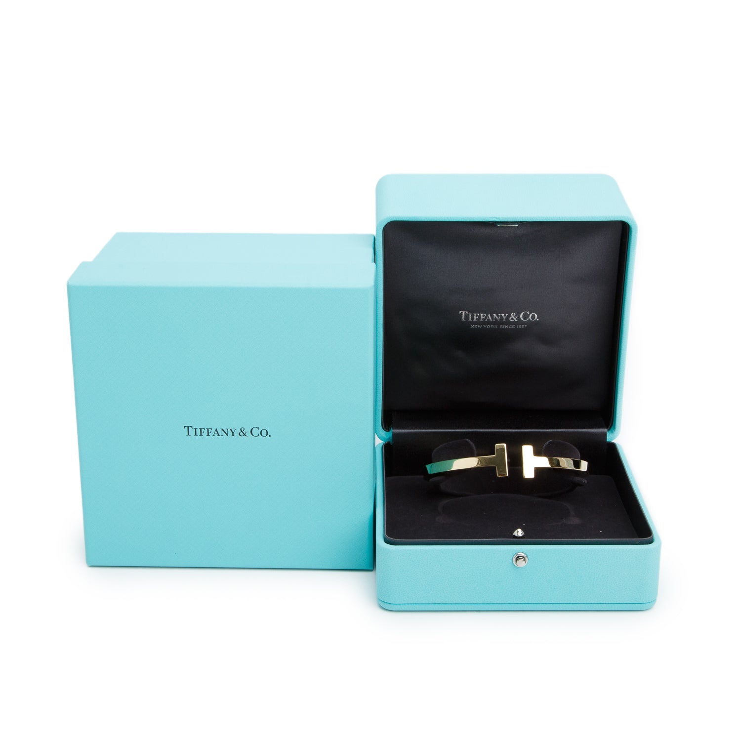 Tiffany & Co. 18k Yellow Gold T Square Bracelet w/ Box