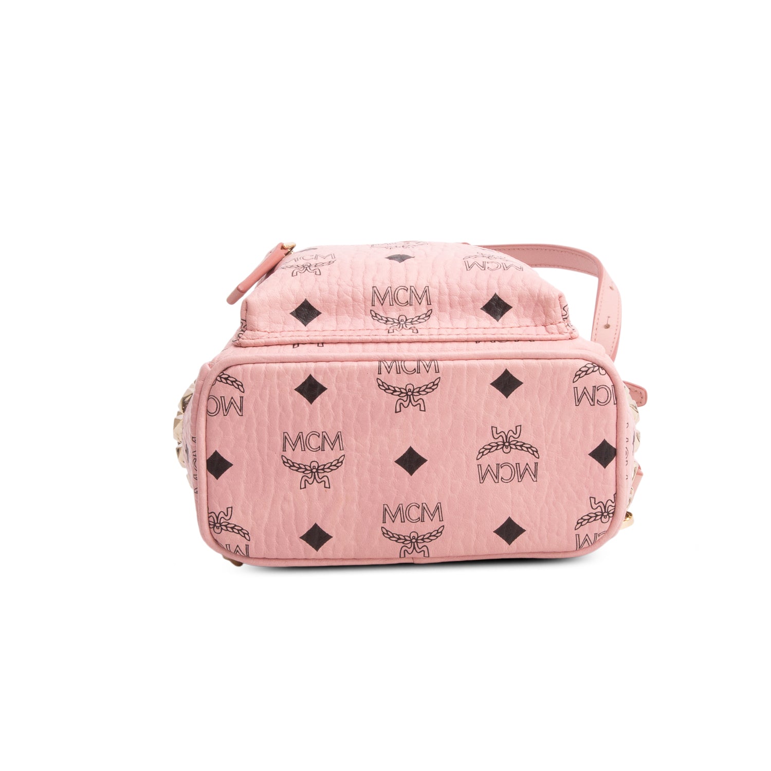 MCM Pink Visetos Extra Mini  Strak Bebe Boo Side Studs Mini Stark Backpack