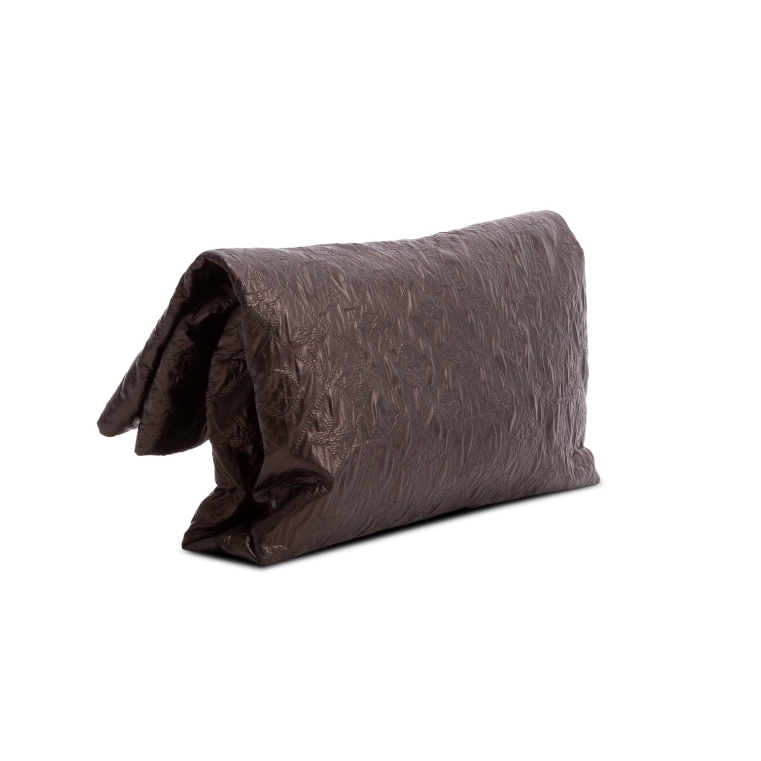 Louis Vuitton Brown Jacquard Quilted Limelight Clutch w/ Box