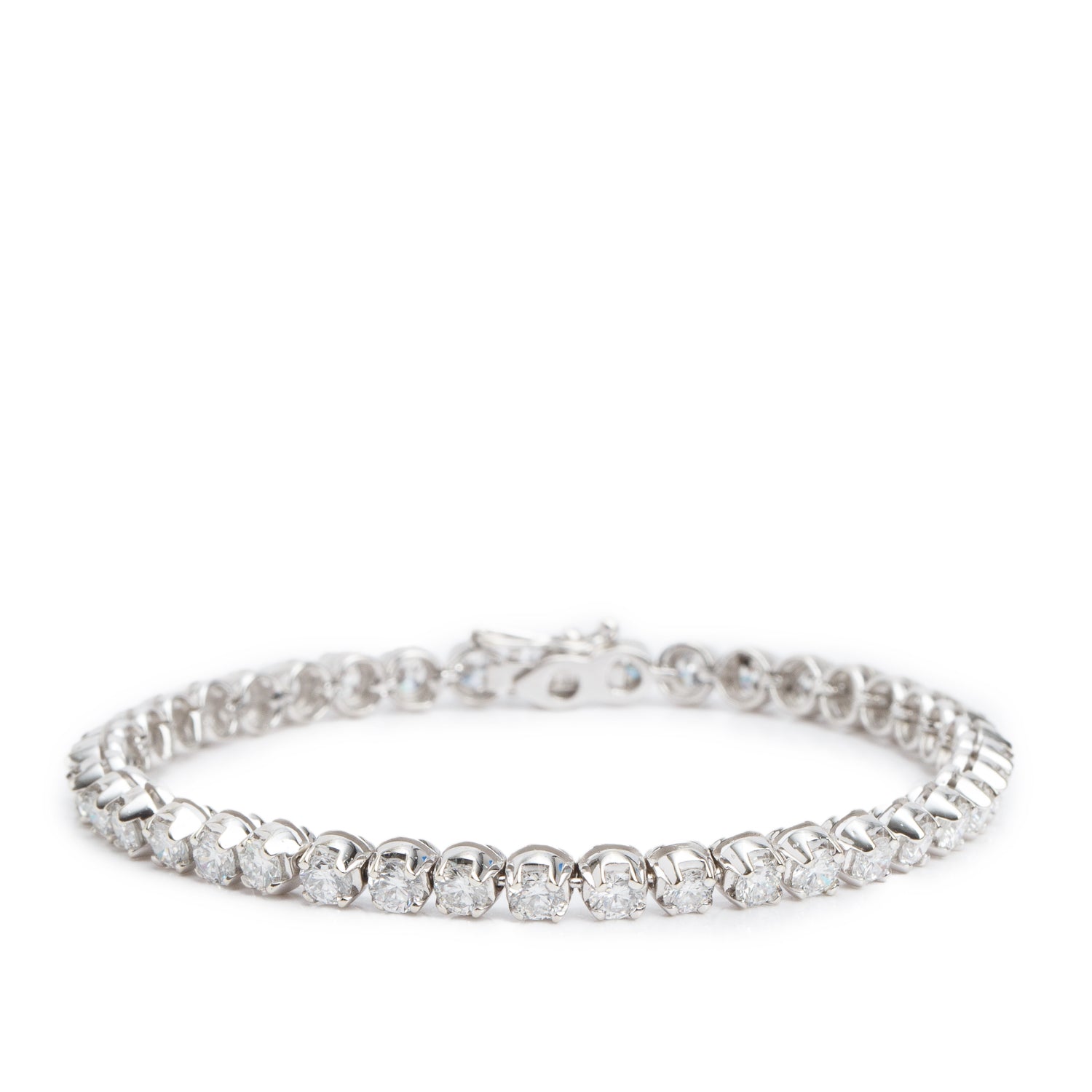 14k White Gold 6.05 tcw. Diamond Tennis Bracelet